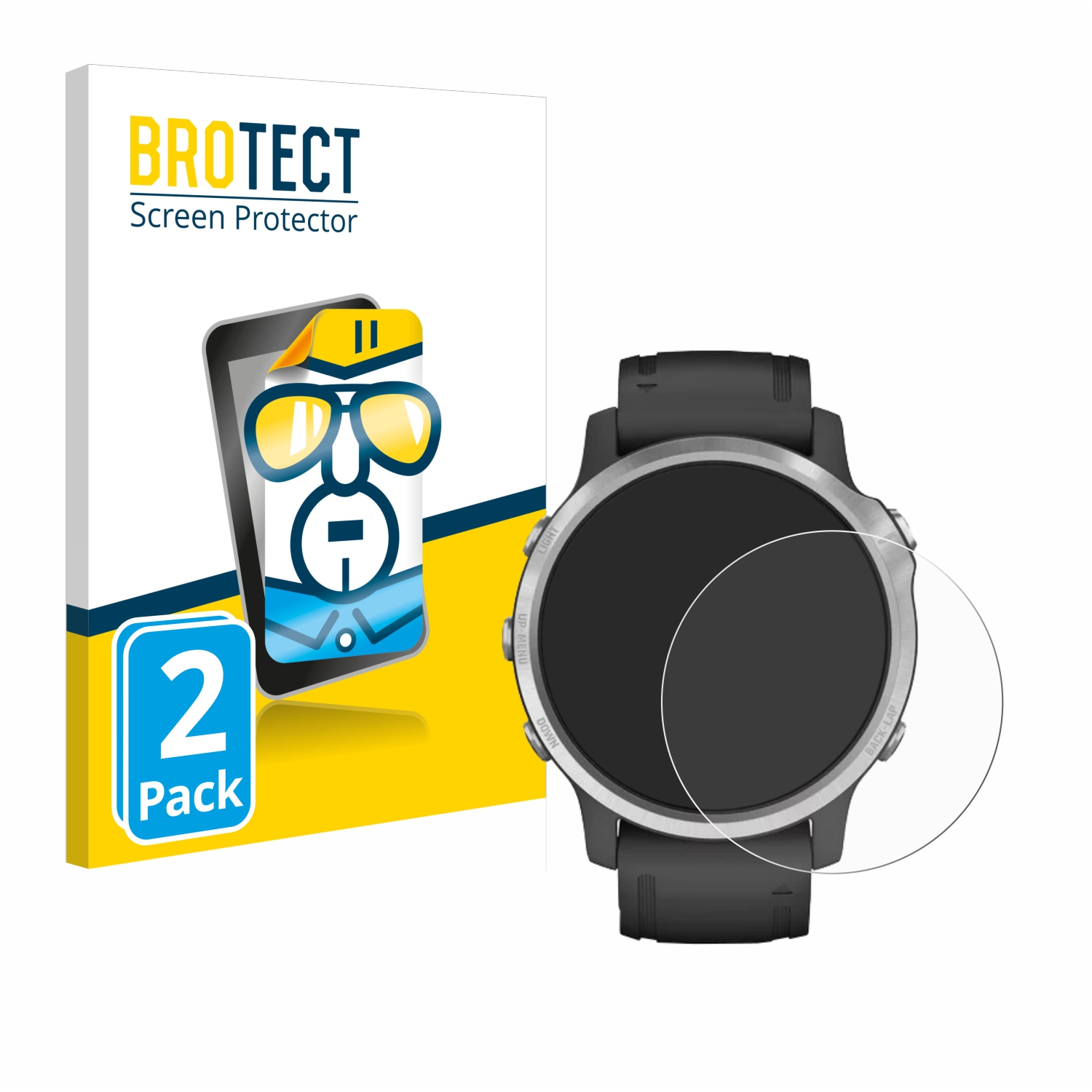 2x BROTECT Displayschutz-Folie pro Garmin Fenix 6S