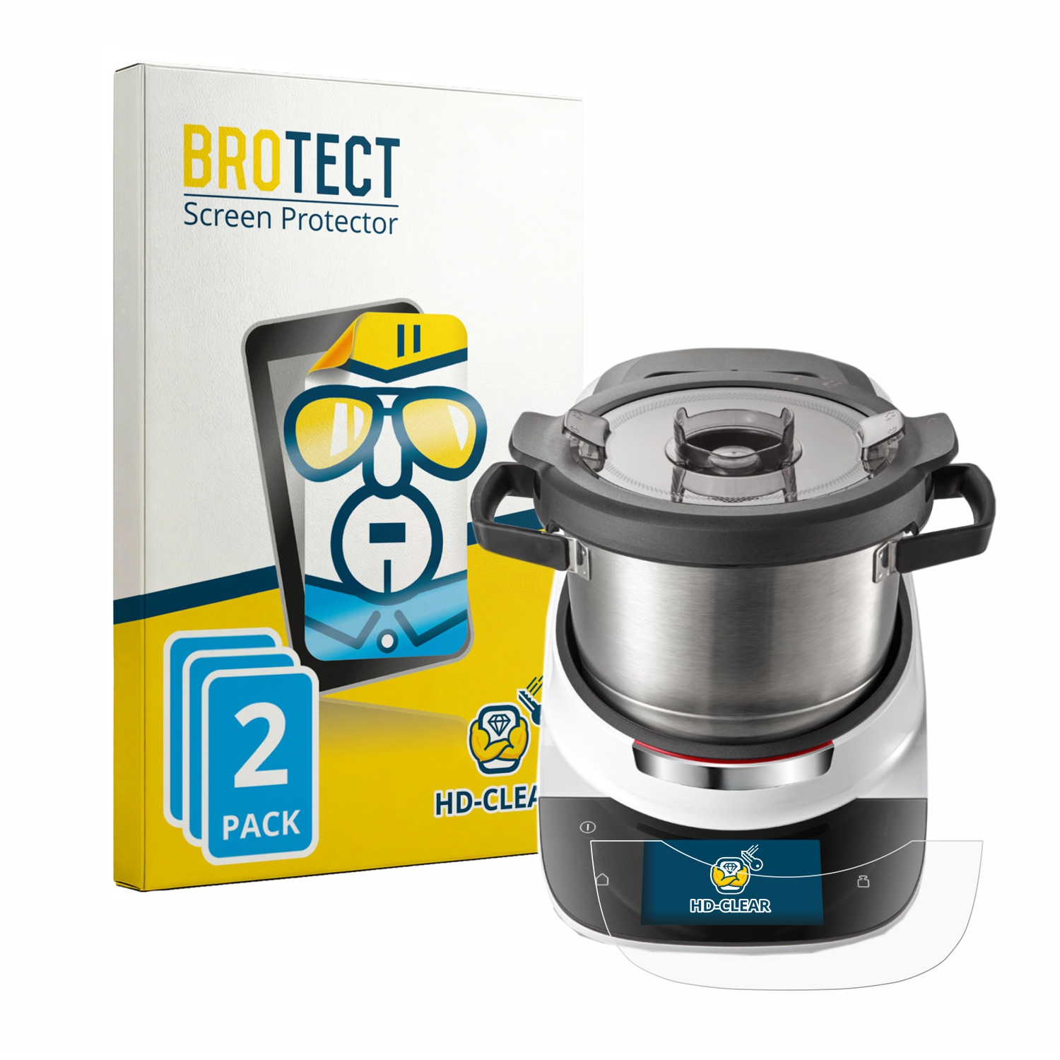 2x BROTECT Displayschutz-Folie pro Bosch Cookit