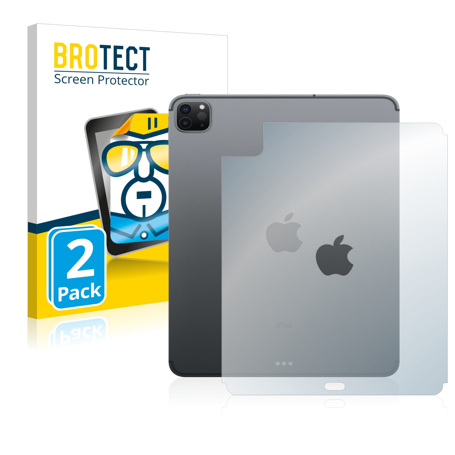 2x BROTECT Displayschutz-Folie pro Apple iPad Pro 11 WiFi 2020 (zadní strana, 2. Gen.)