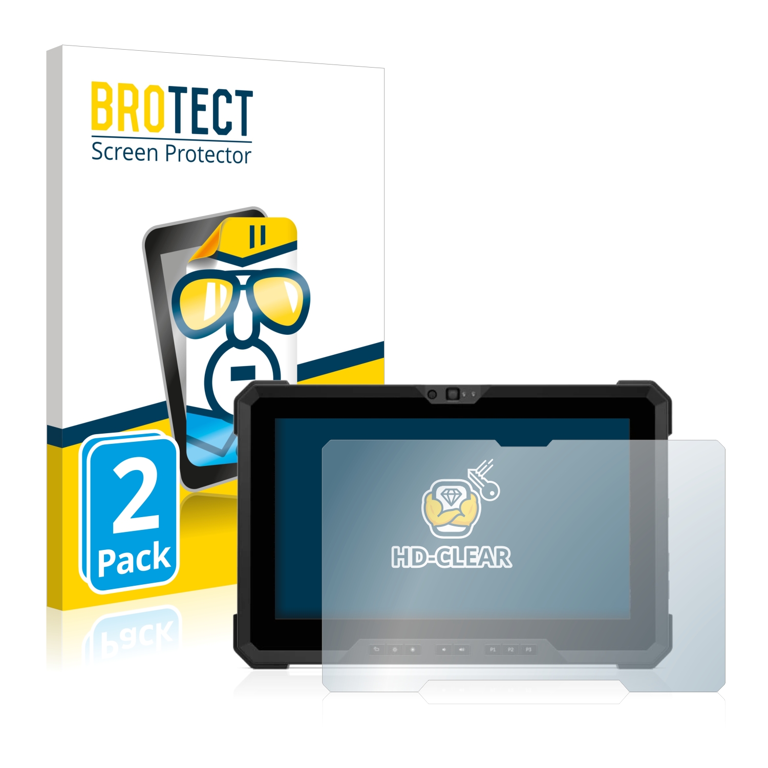 2x BROTECT Displayschutz-Folie pro Dell Latitude 7220EX Rugged Extreme
