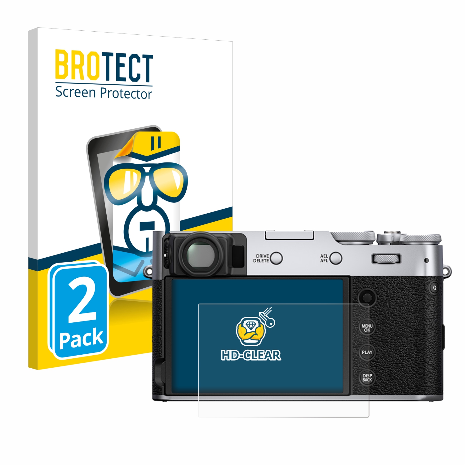 2x BROTECT Displayschutz-Folie pro Fujifilm X100V