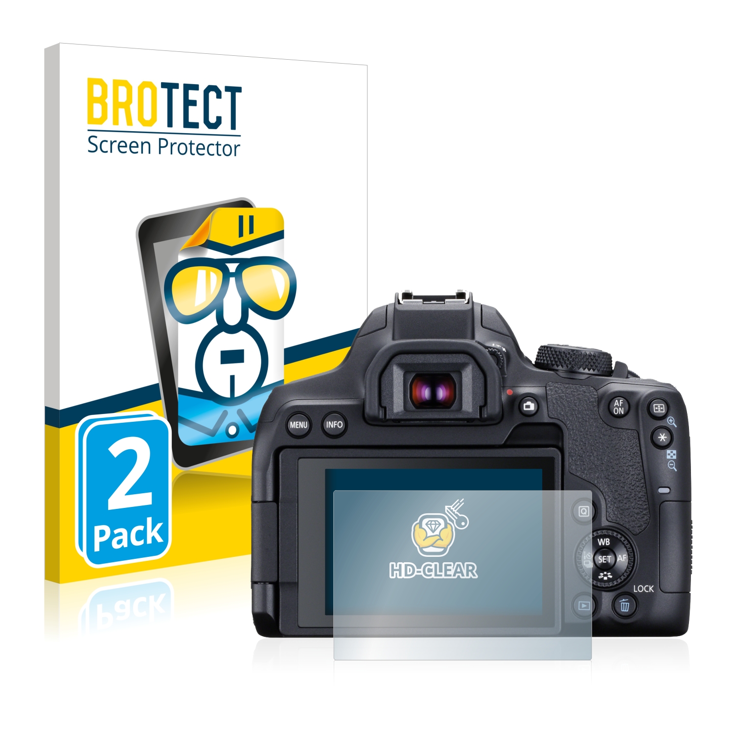 2x BROTECT Displayschutz-Folie pro Canon EOS 850D