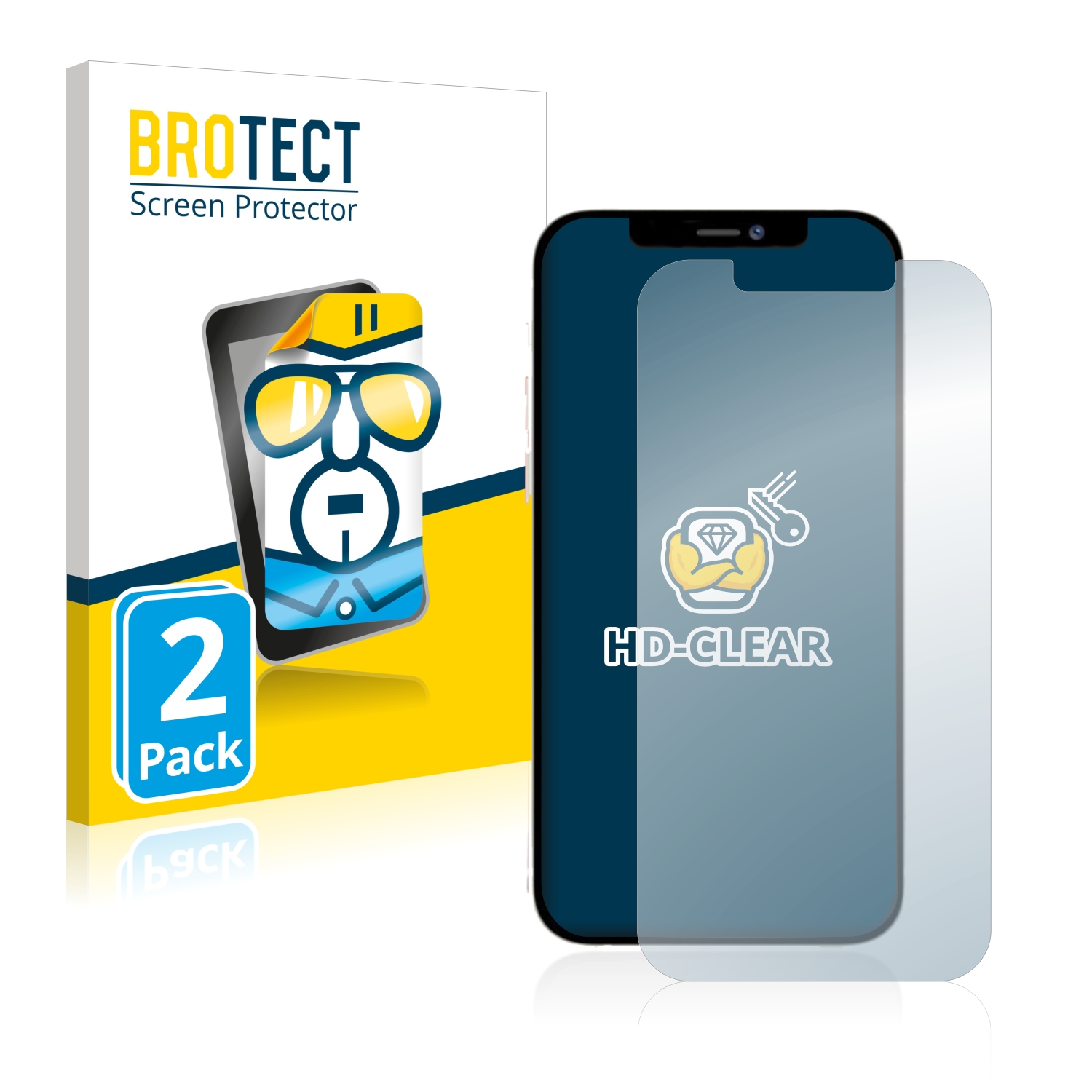 2x BROTECT Displayschutz-Folie pro Apple iPhone 12 Pro Max