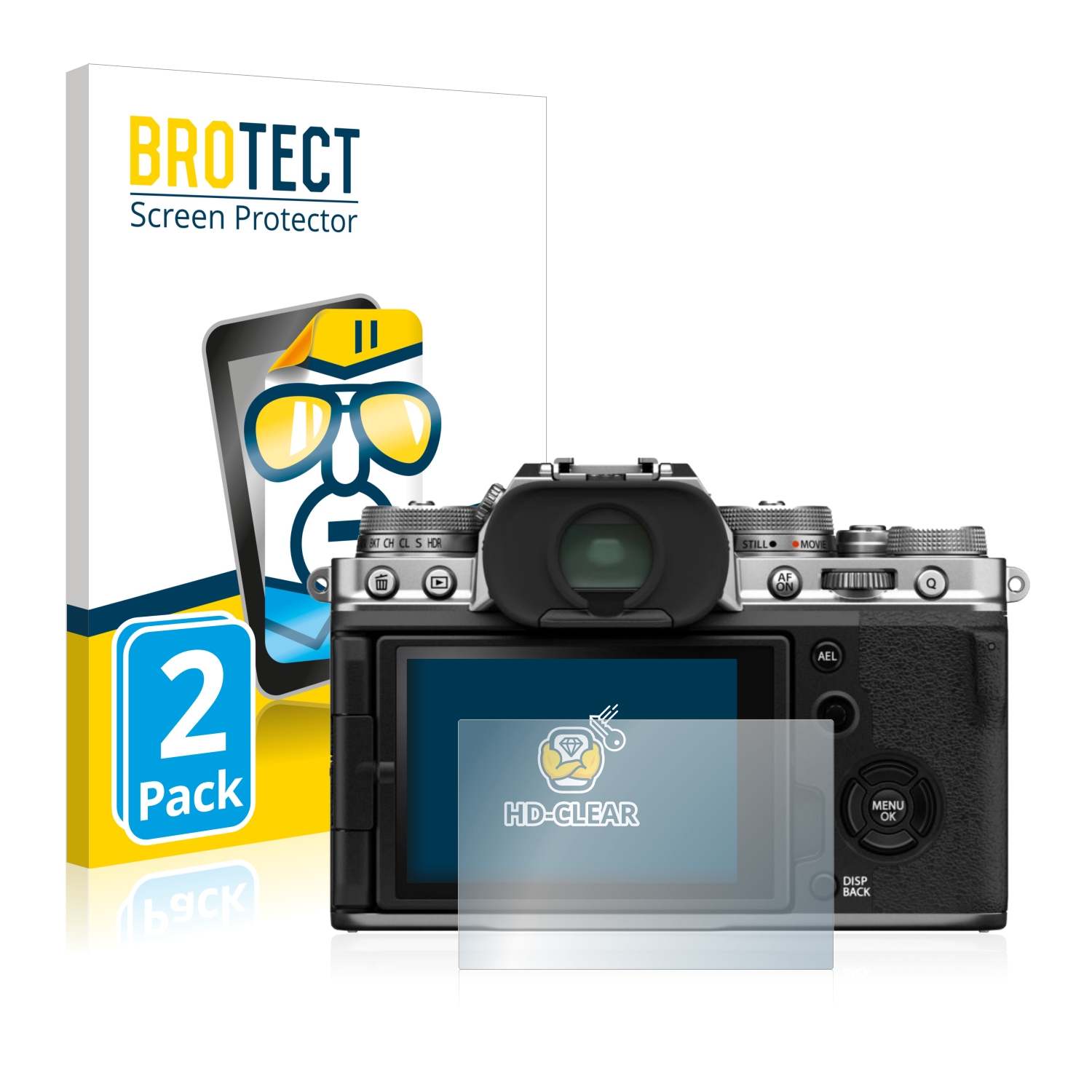 2x BROTECT Displayschutz-Folie pro Fujifilm X-T4