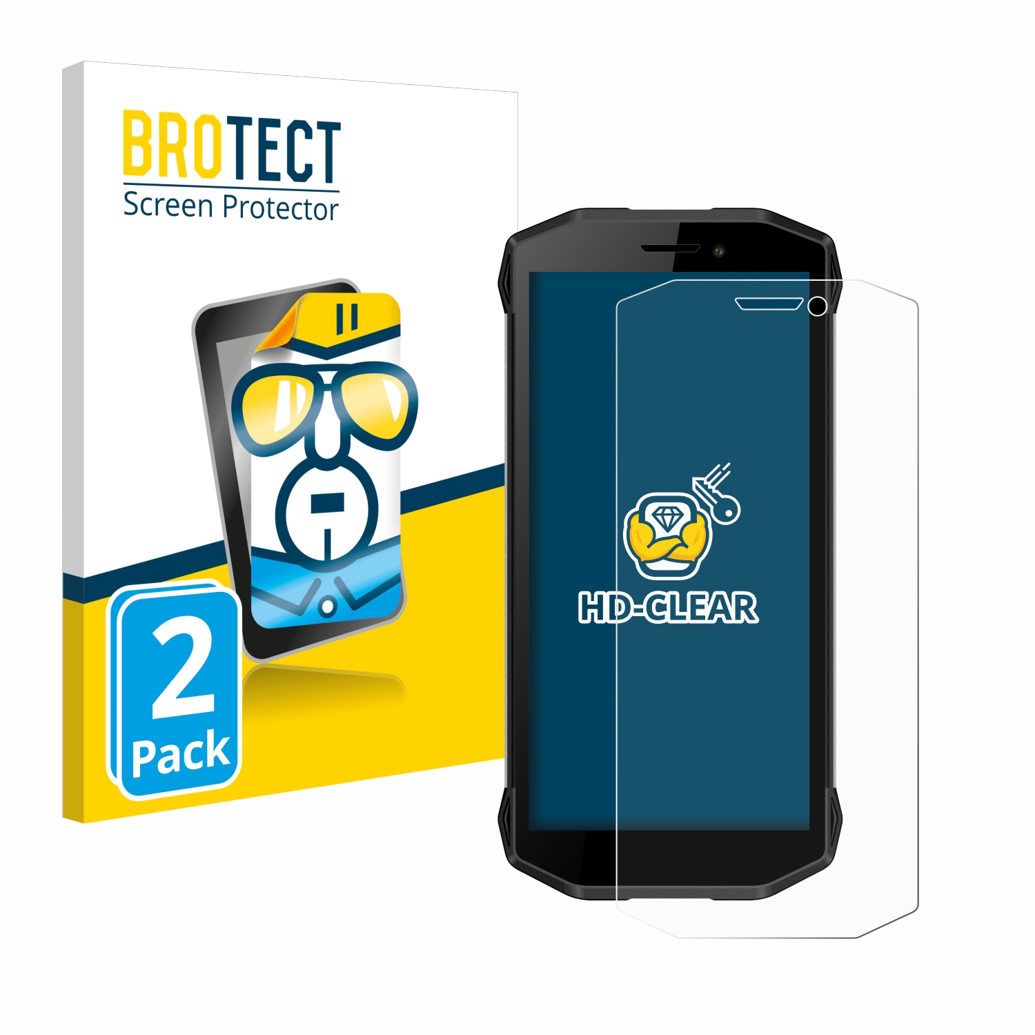 2x BROTECT Displayschutz-Folie pro Evolveo Strongphone G5