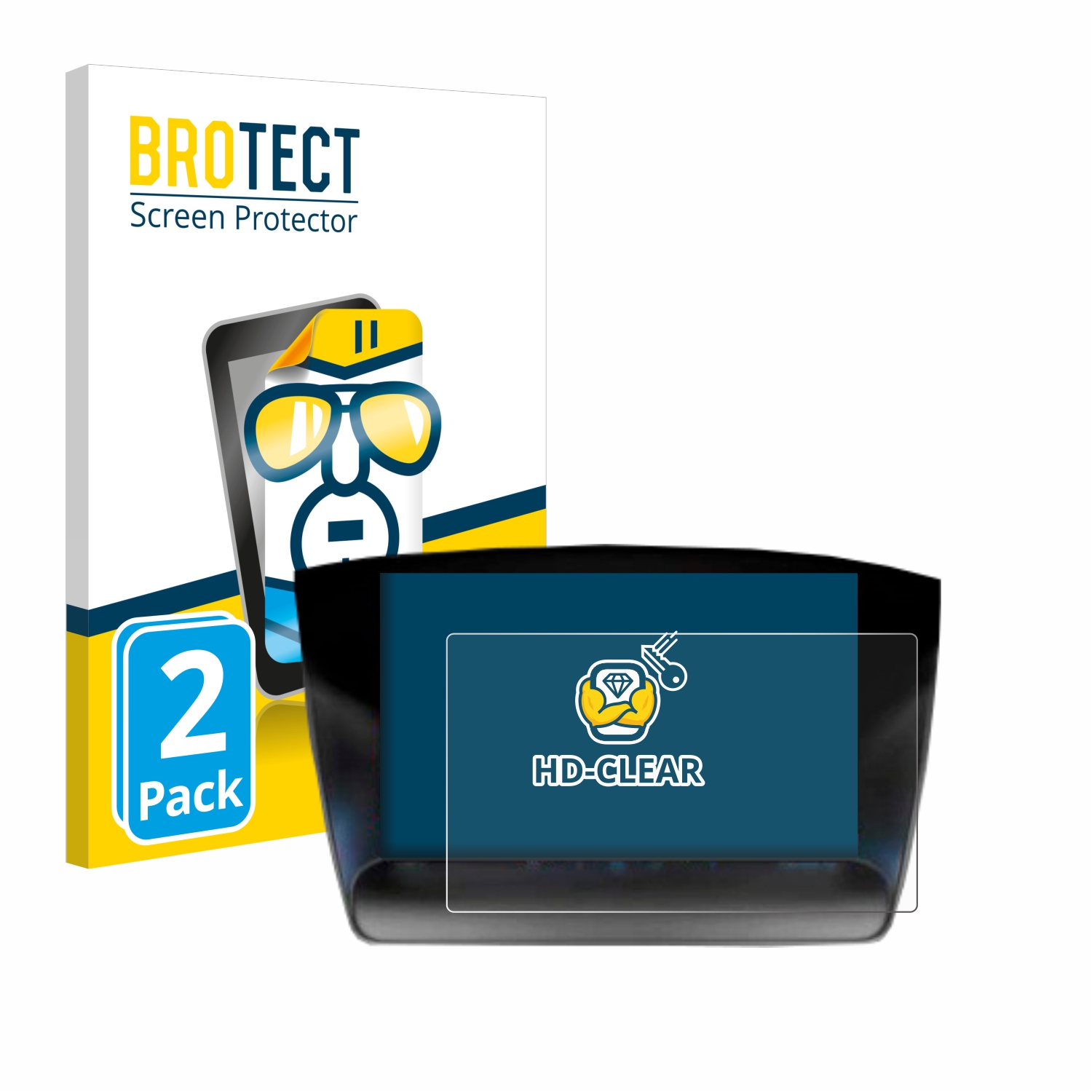 2x BROTECT Displayschutz-Folie pro Ford Edge 2015-2019 SYNC 2 8