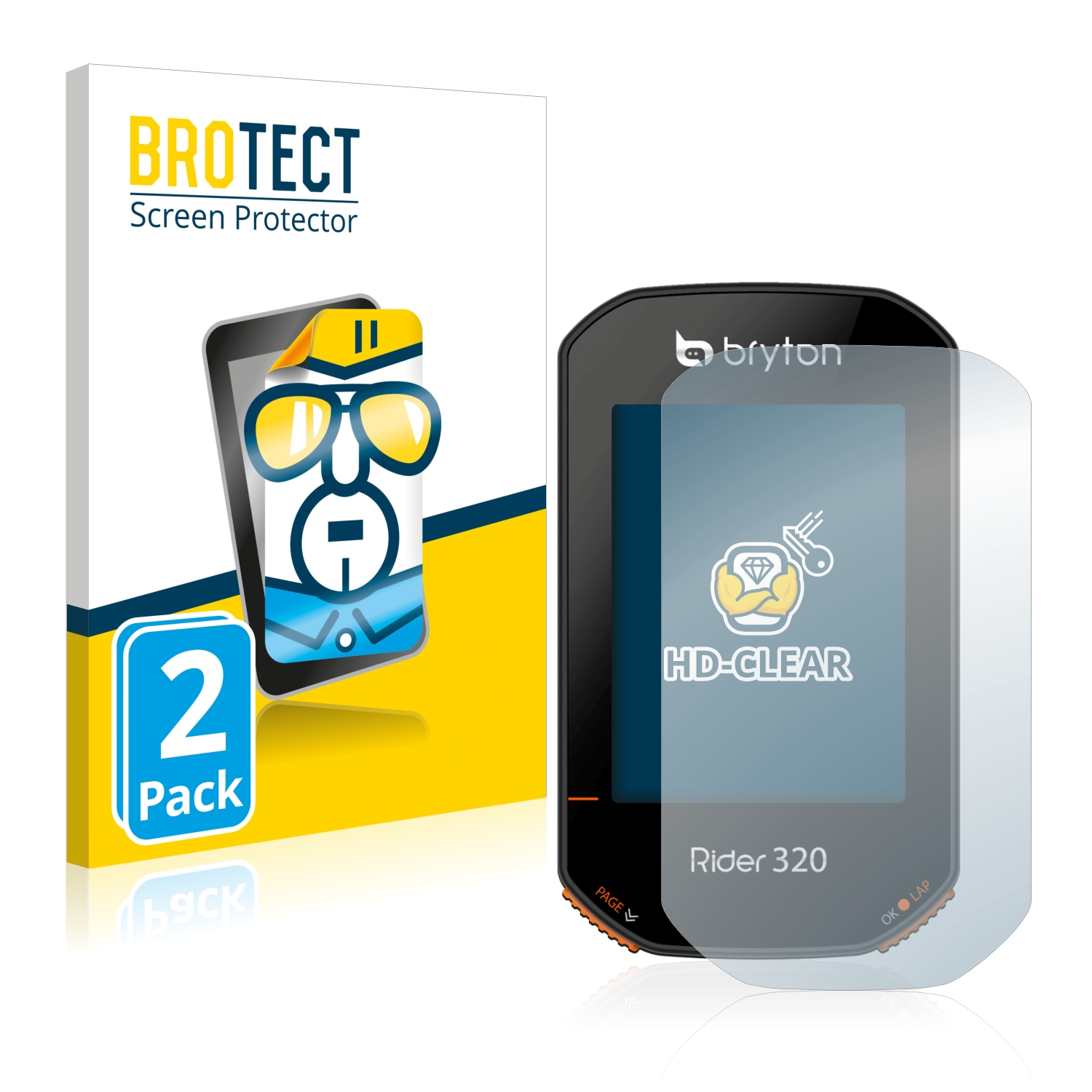 2x BROTECT Displayschutz-Folie pro Bryton Rider 320