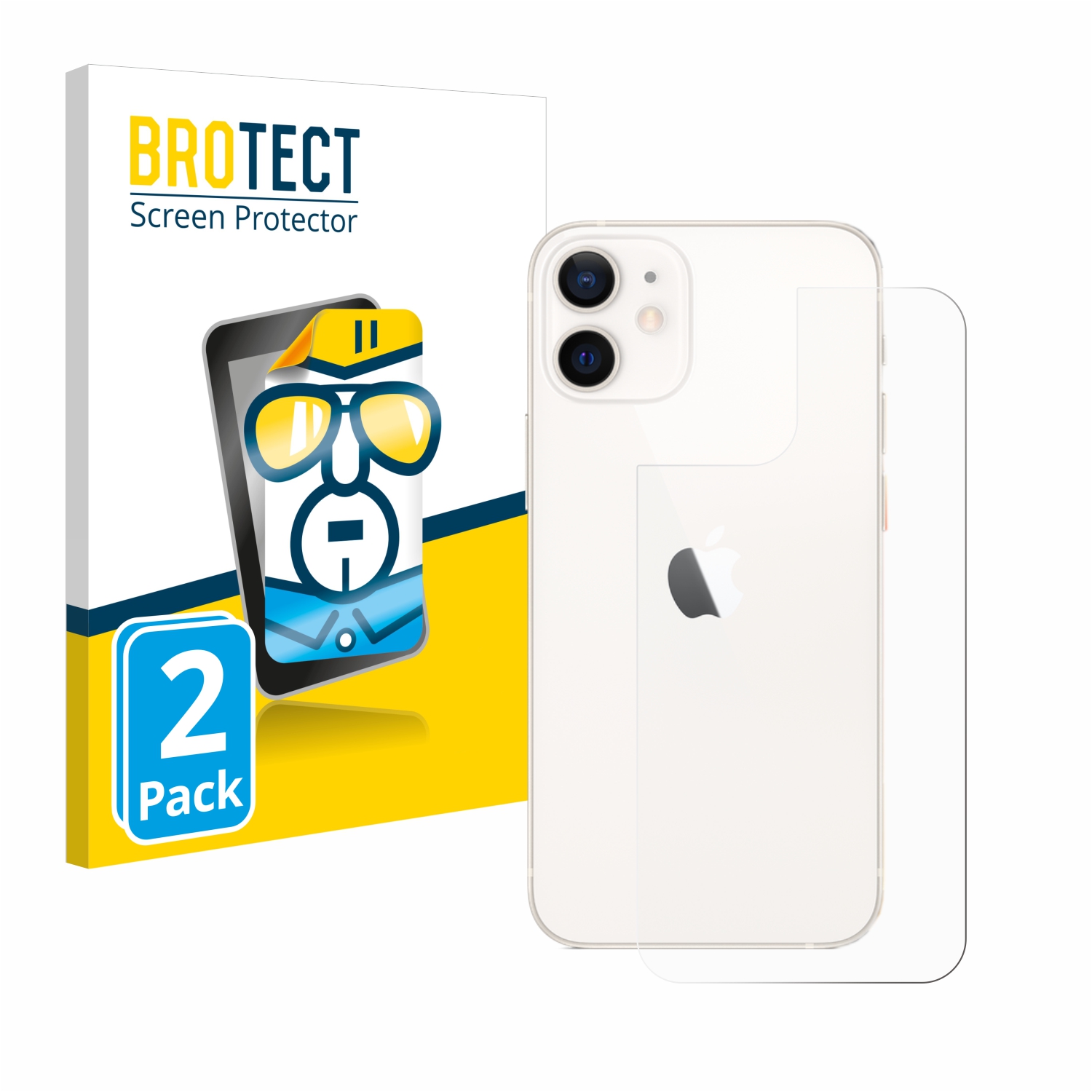2x BROTECT Displayschutz-Folie pro Apple iPhone 12 mini (zadní strana)