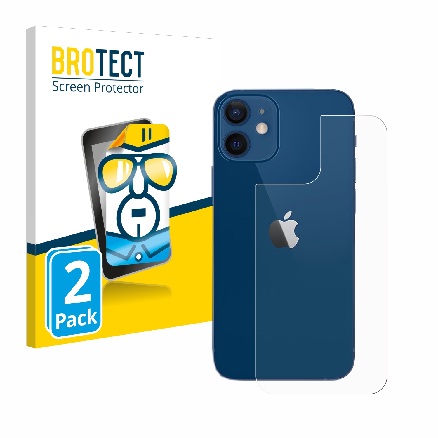 2x BROTECT Displayschutz-Folie pro Apple iPhone 12 (zadní strana)