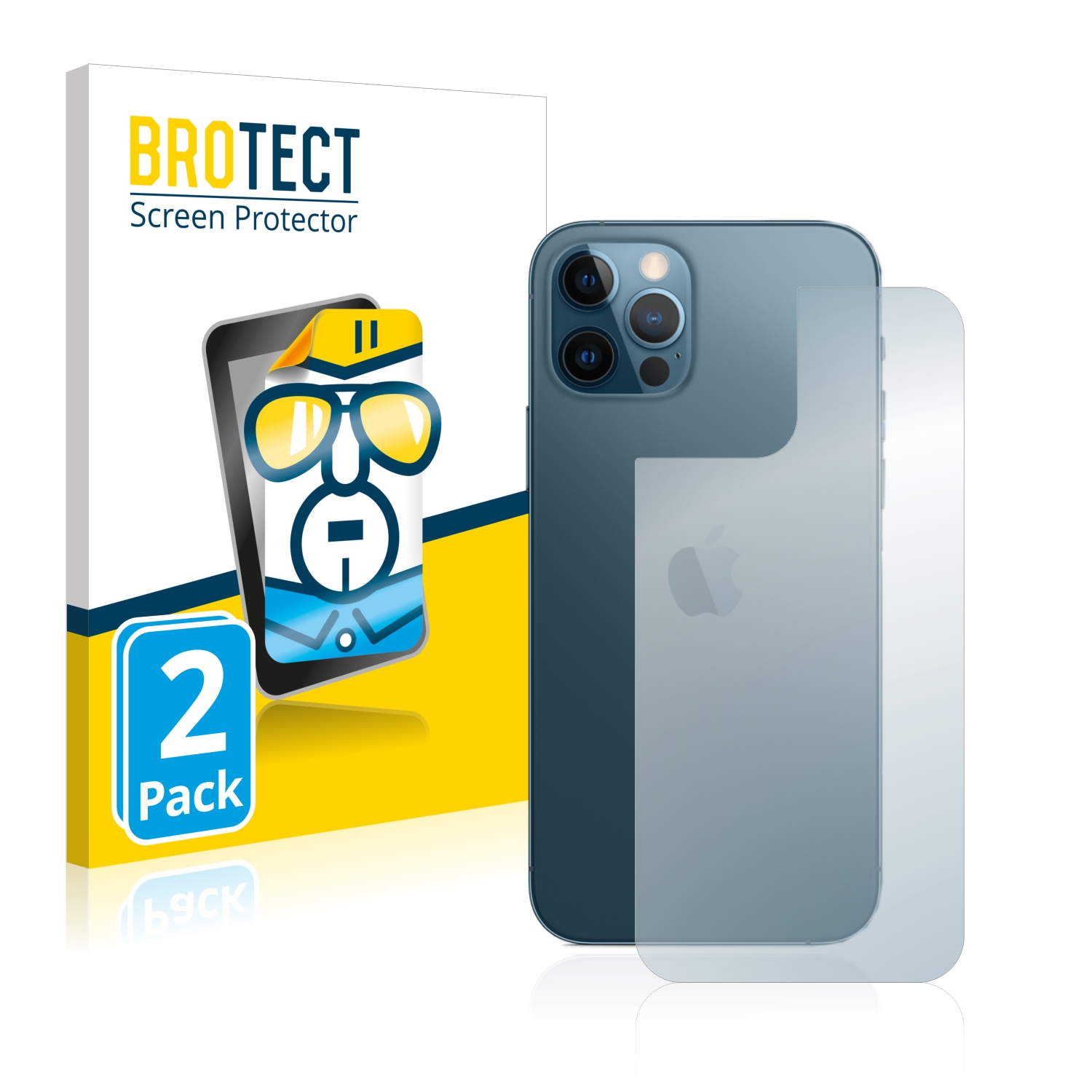 2x BROTECT Displayschutz-Folie pro Apple iPhone 12 Pro (zadní strana)