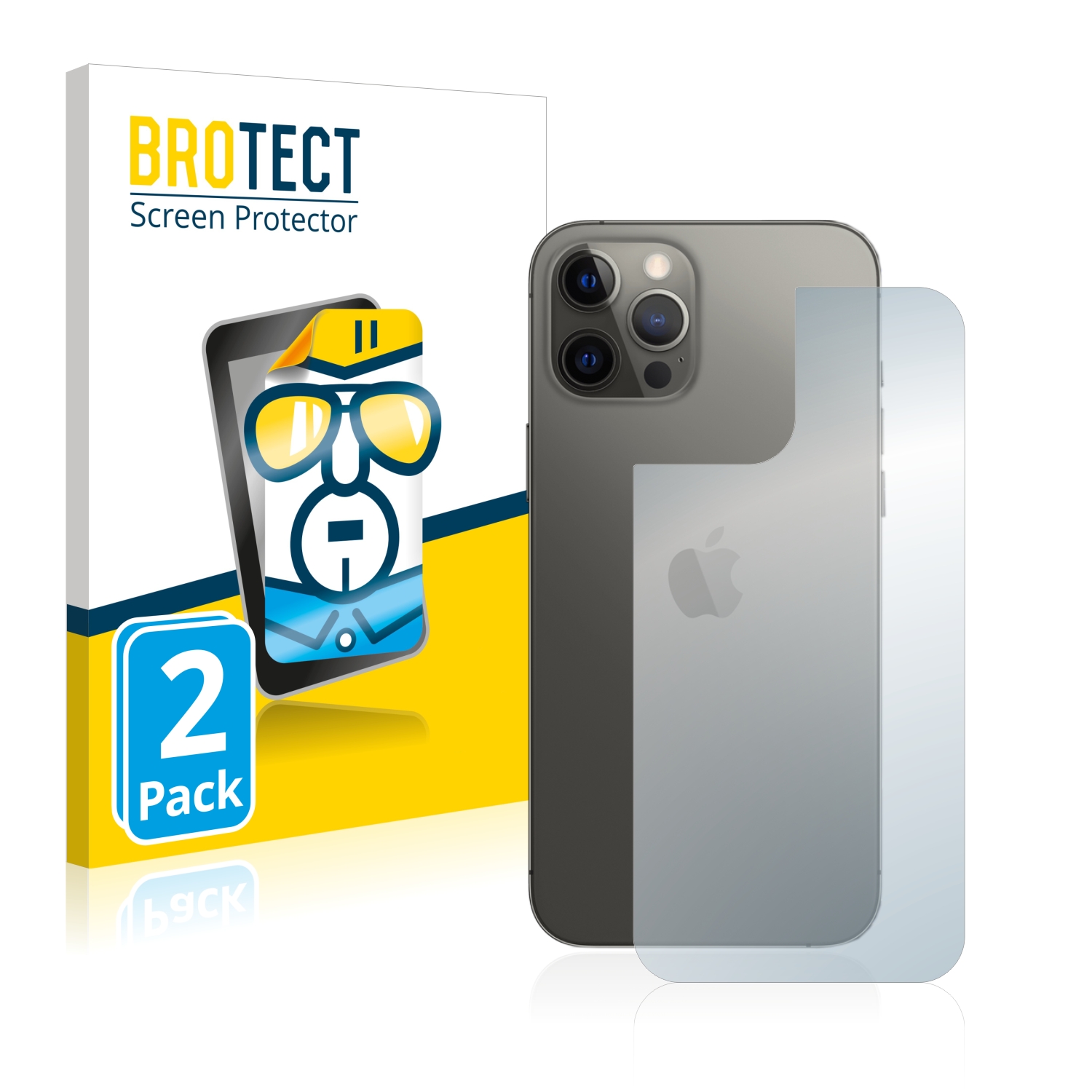 2x BROTECT Displayschutz-Folie pro Apple iPhone 12 Pro Max (zadní strana)