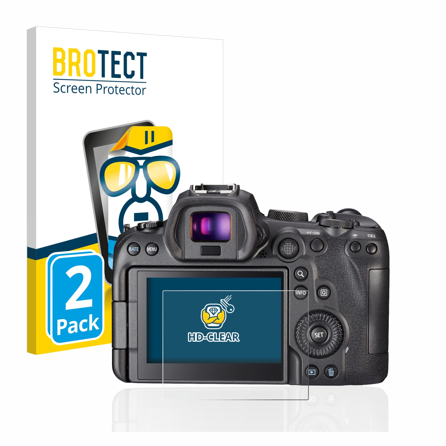 2x BROTECT Displayschutz-Folie pro Canon EOS R6