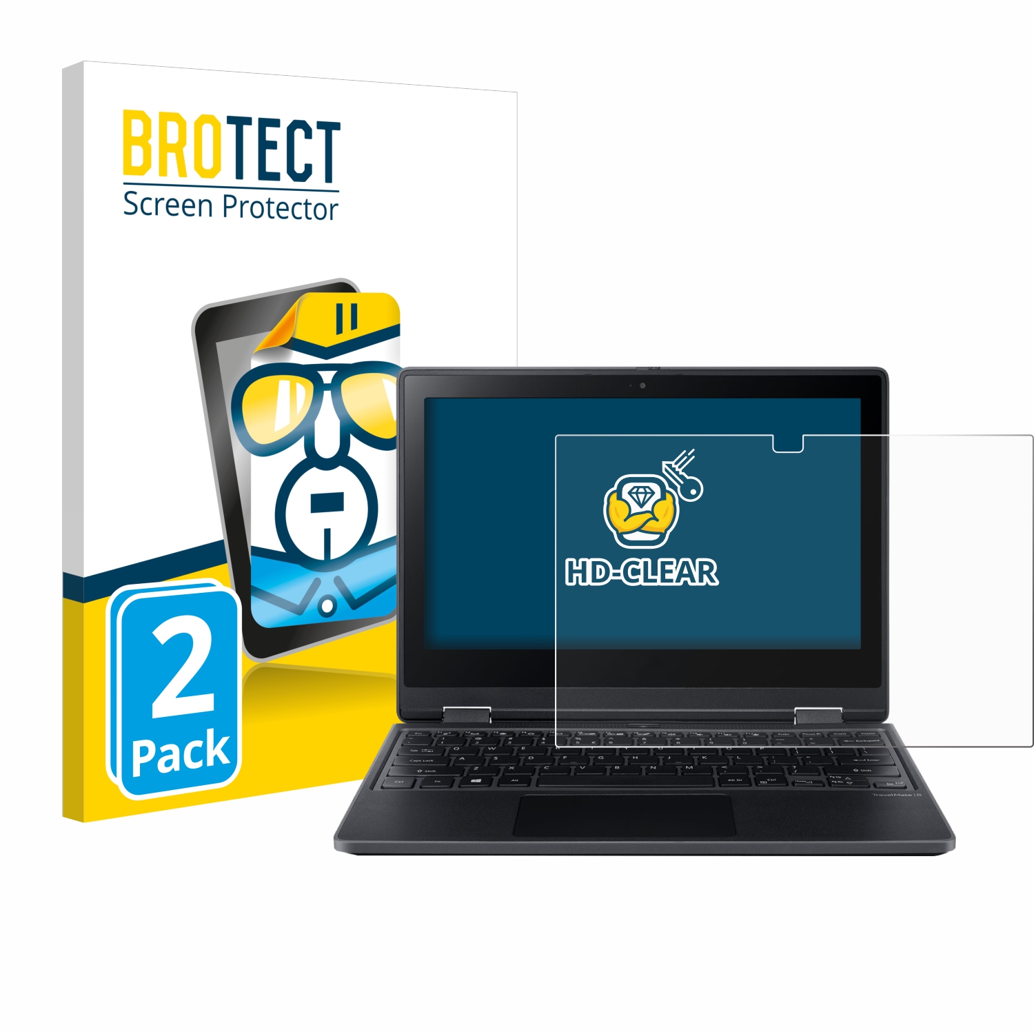 2x BROTECT Displayschutz-Folie pro Acer TravelMate Spin B3
