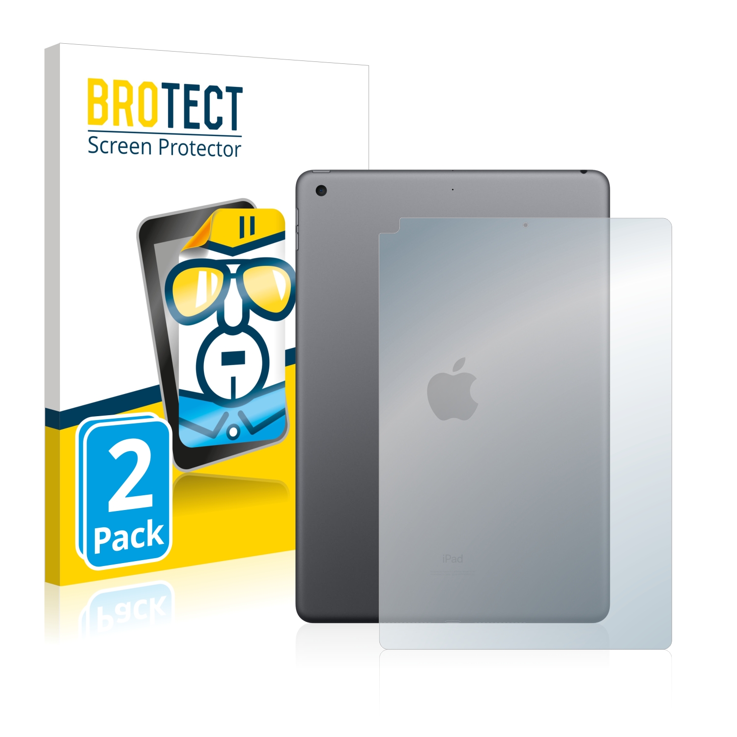 2x BROTECT Displayschutz-Folie pro Apple iPad 10.2 WiFi 2020 (zadní strana, 8. Gen.)