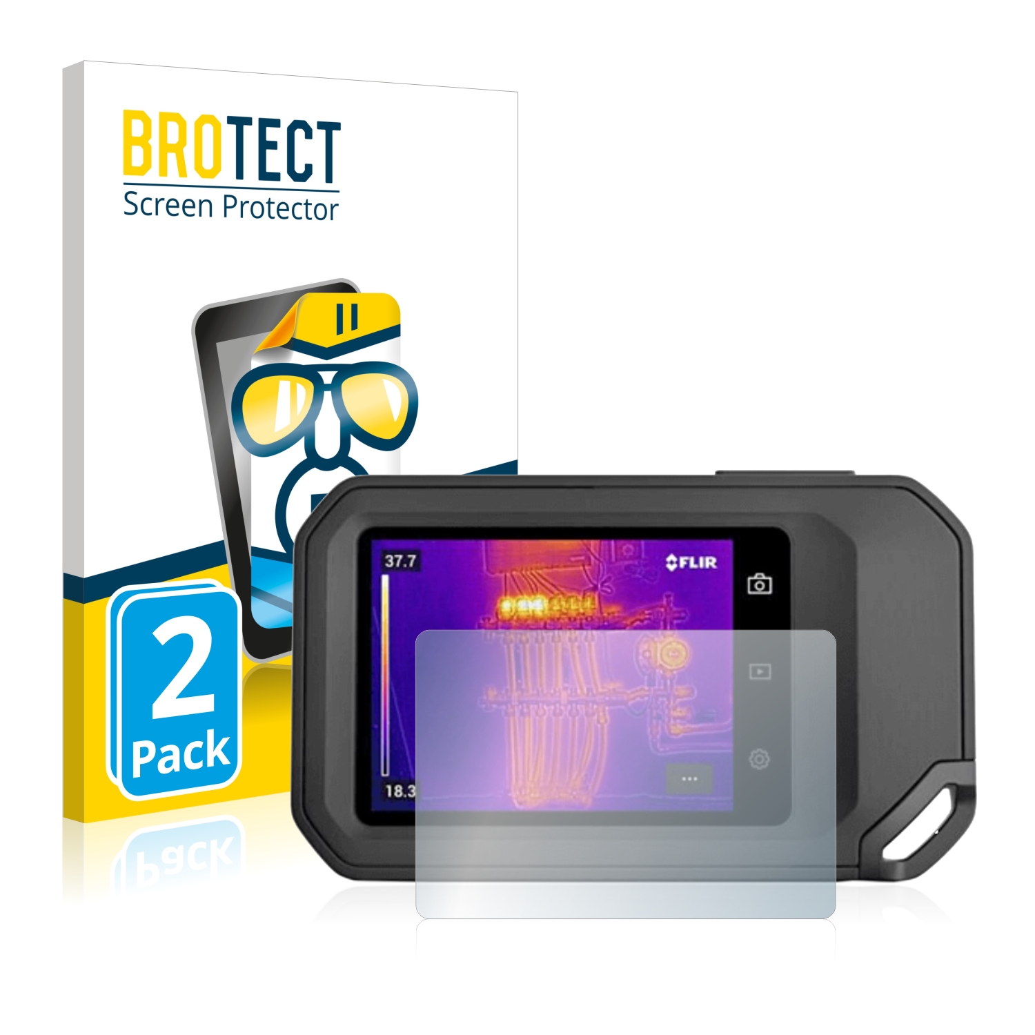 2x BROTECT Displayschutz-Folie pro Flir C5