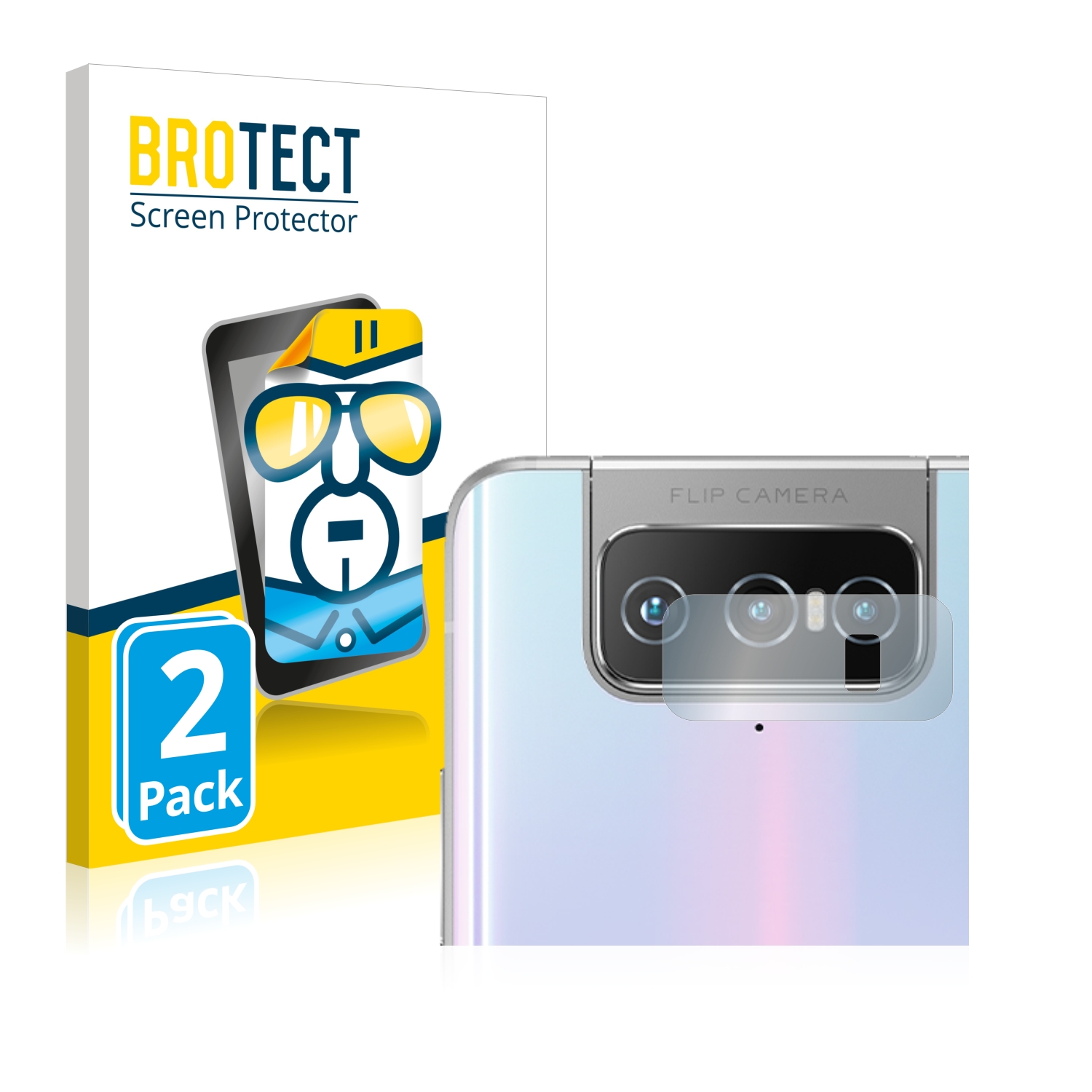 2x BROTECT Displayschutz-Folie pro ASUS Zenfone 7 Pro ZS671KS (pouze kamera)