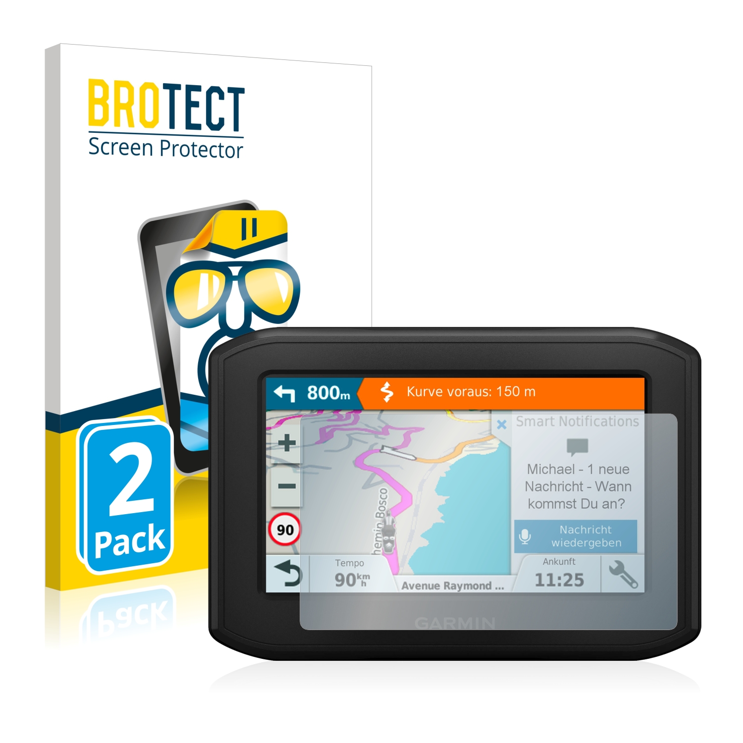 2x BROTECT Displayschutz-Folie pro Garmin zumo 346LMT-S