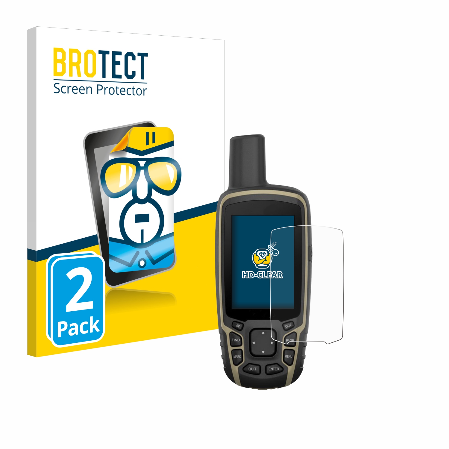 2x BROTECT Displayschutz-Folie pro Garmin GPSMAP 65