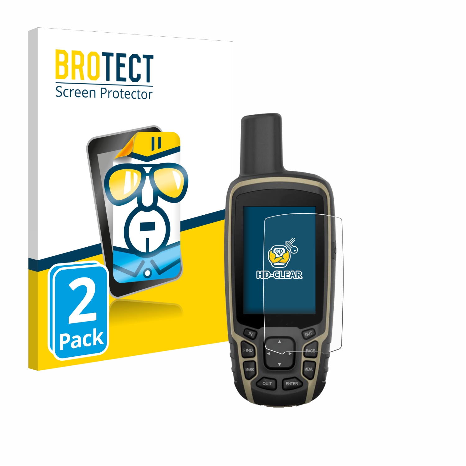 2x BROTECT Displayschutz-Folie pro Garmin GPSMAP 65s