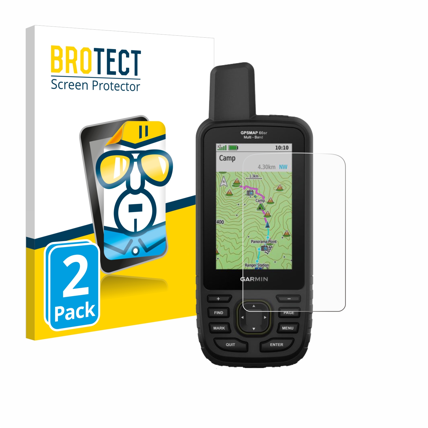 2x BROTECT Displayschutz-Folie pro Garmin GPSMAP 66sr