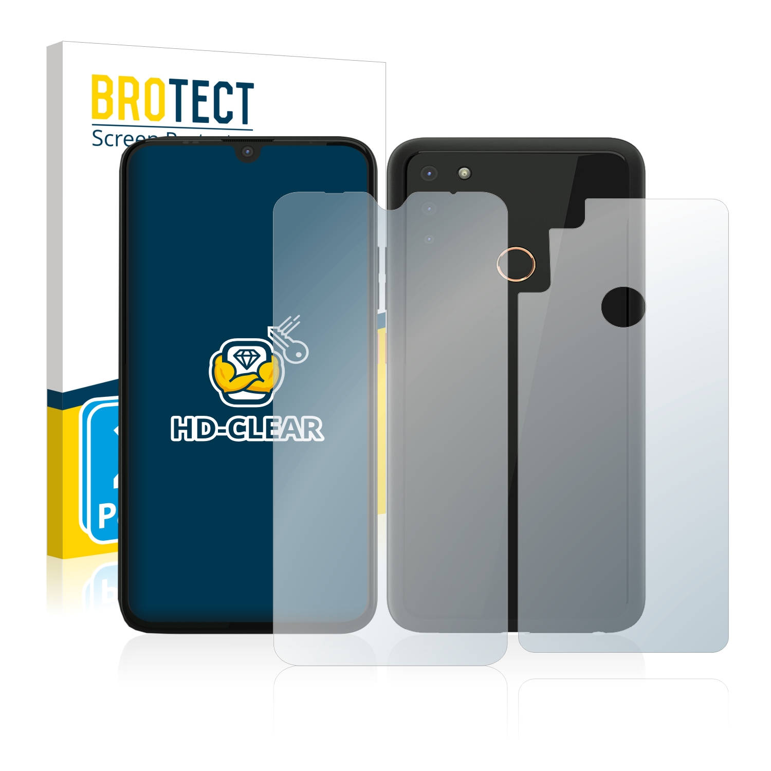 2x BROTECT Displayschutz-Folie pro Gigaset GS4 (displej+zadní strana)