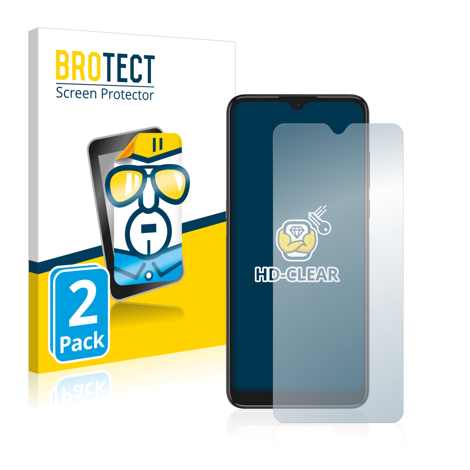 2x BROTECT Displayschutz-Folie pro Alcatel 1S 2021