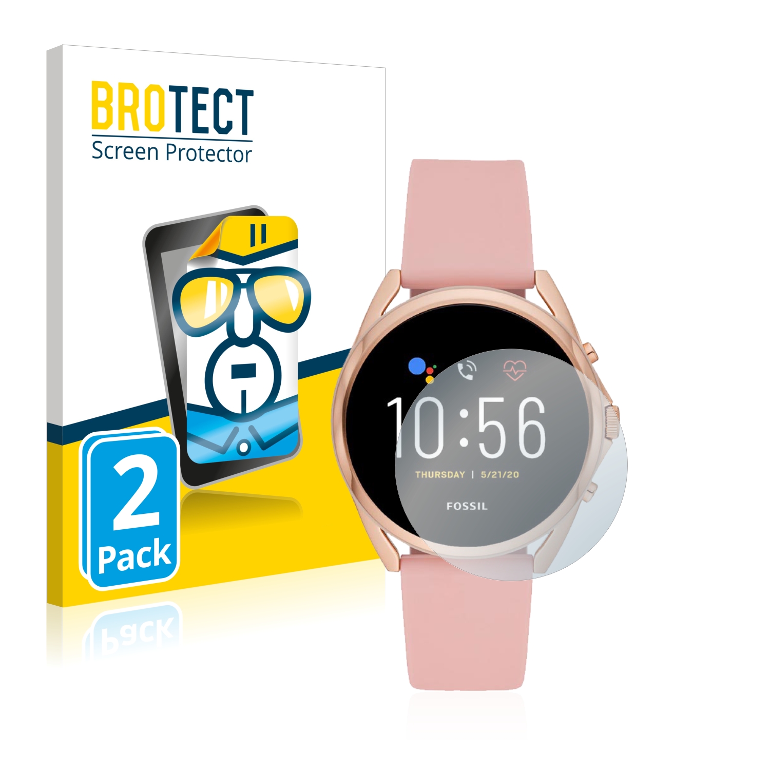 2x BROTECT Displayschutz-Folie pro Fossil Gen 5 LTE