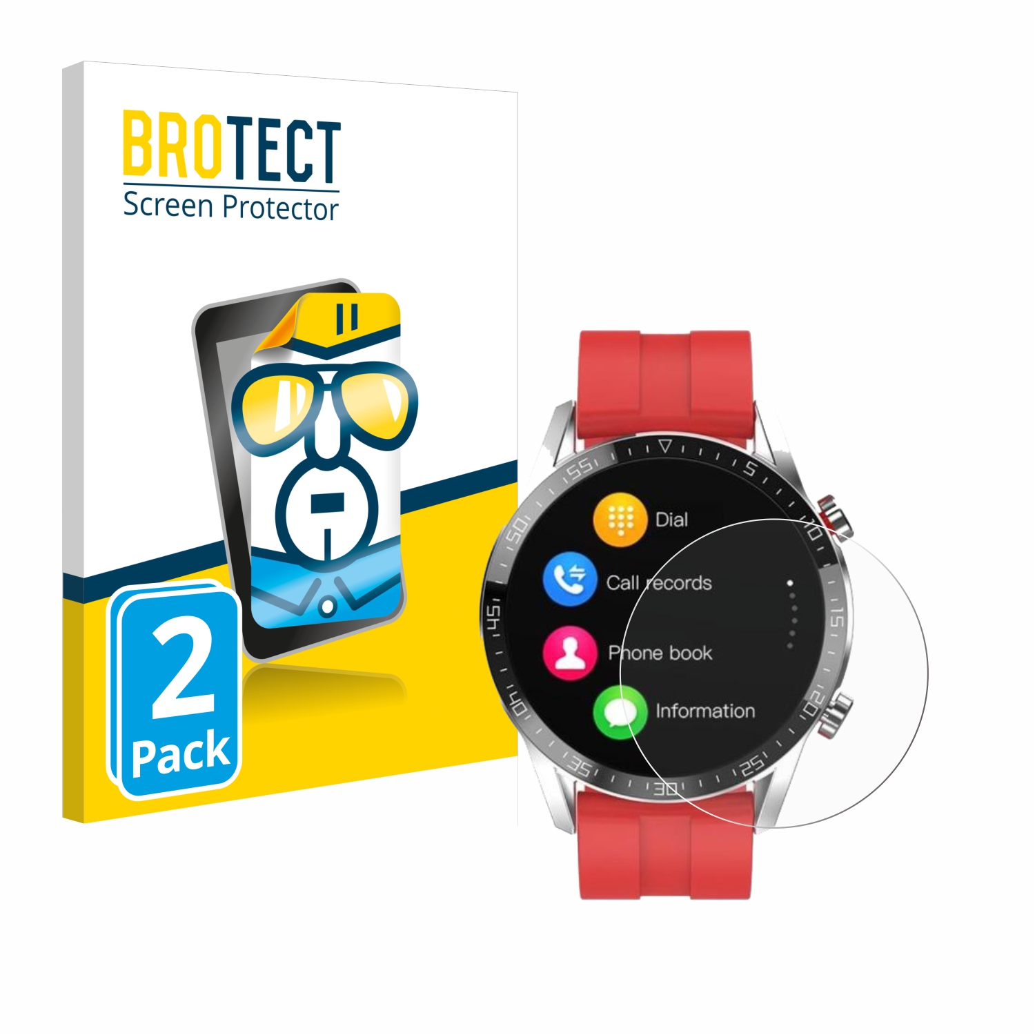 2x BROTECT Displayschutz-Folie pro Gentleman Smartwatch