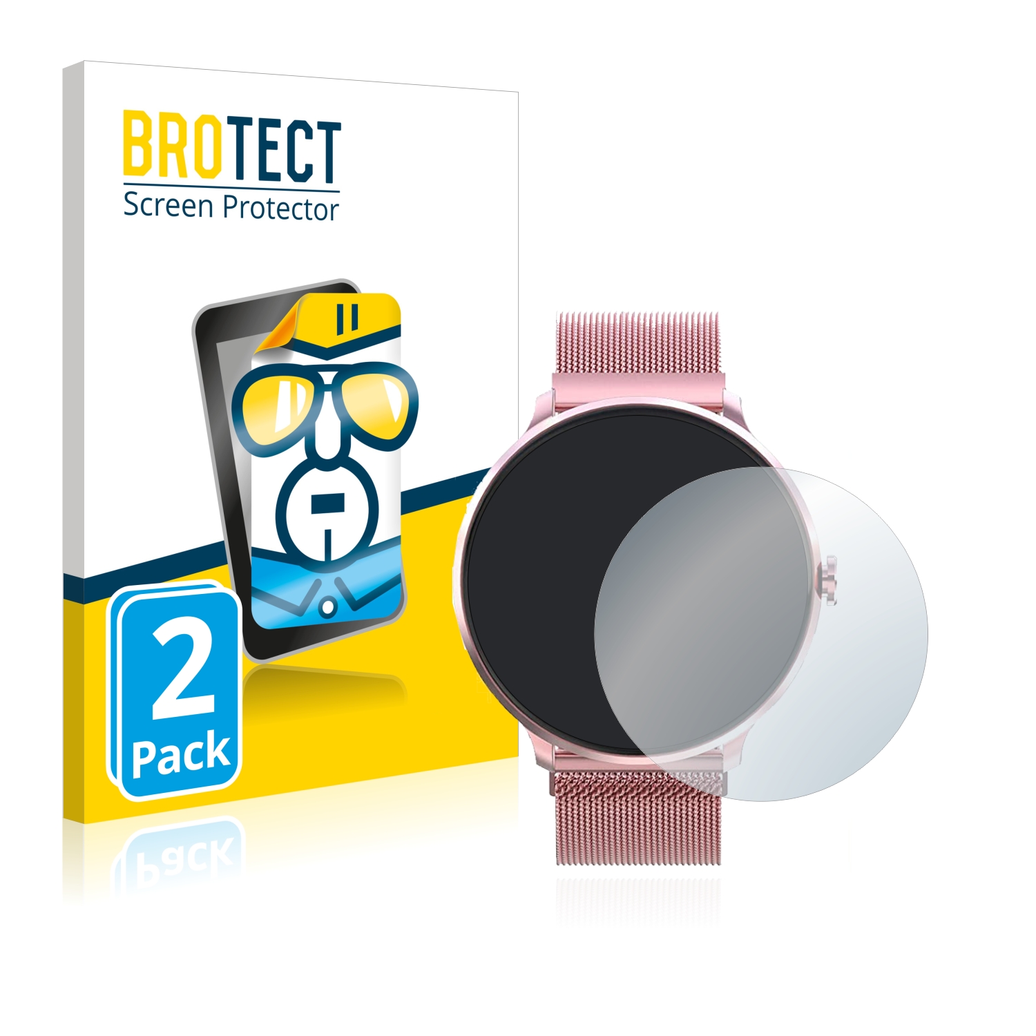 2x BROTECT Displayschutz-Folie pro Bebinca Smartwatch