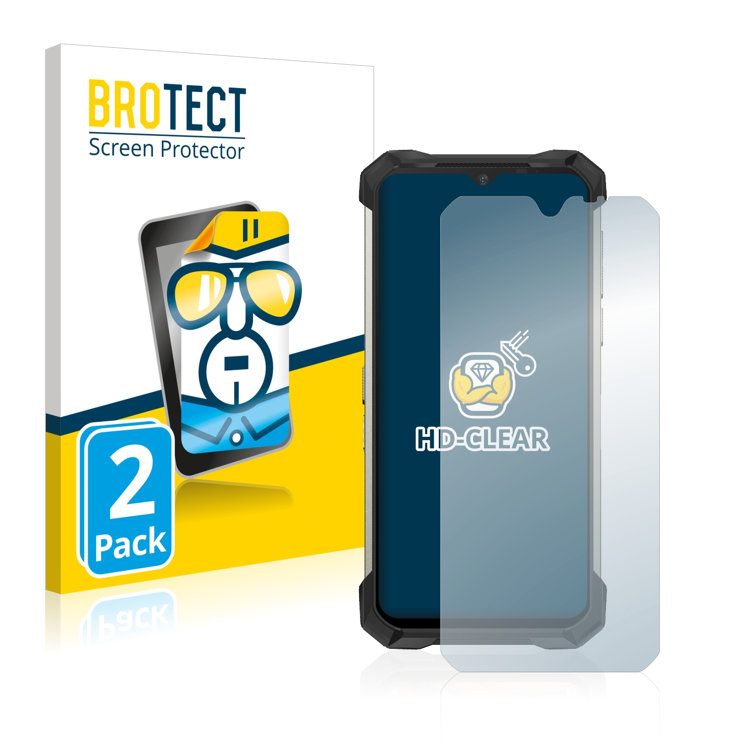2x BROTECT Displayschutz-Folie pro Doogee S88 Plus