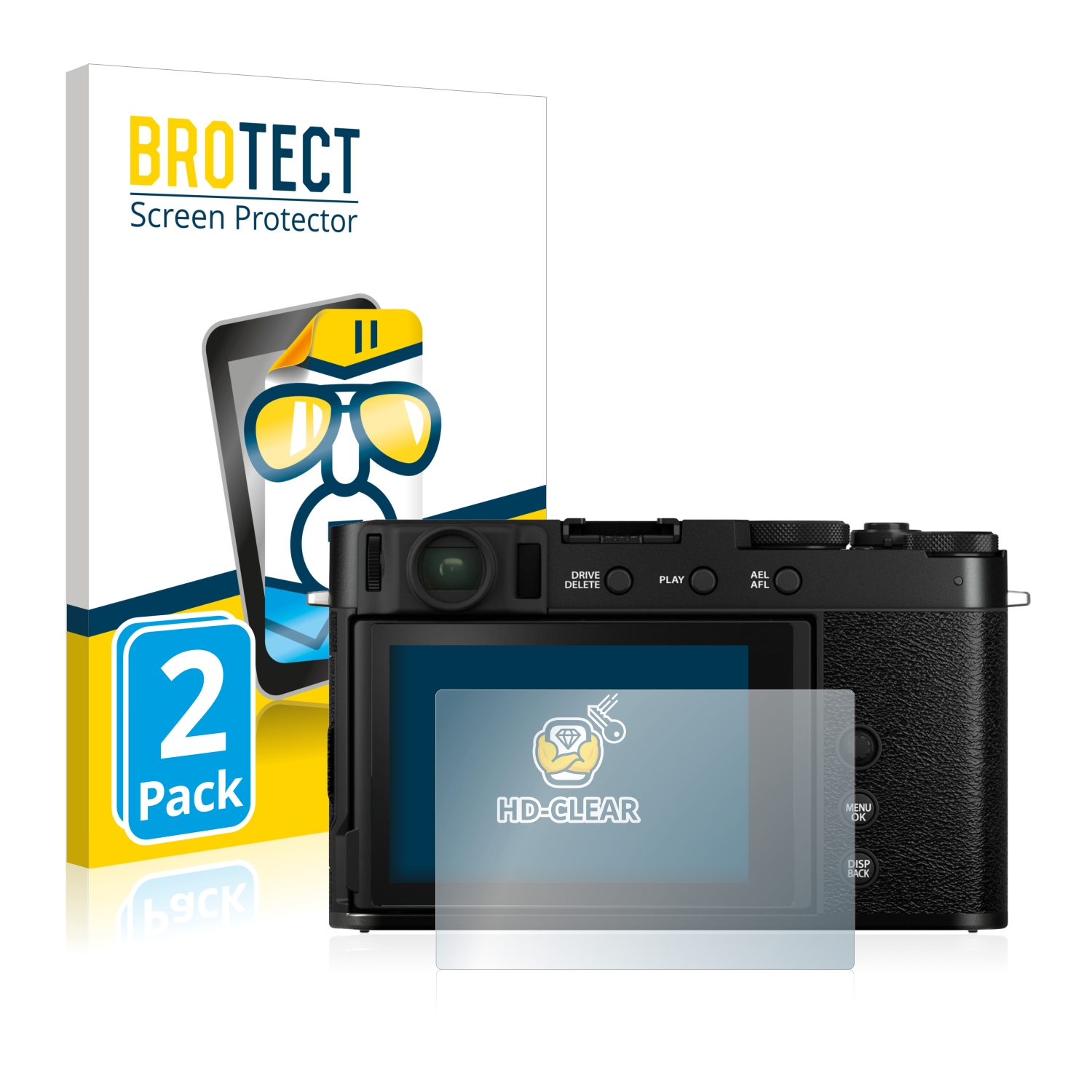 2x BROTECT Displayschutz-Folie pro Fujifilm X-E4