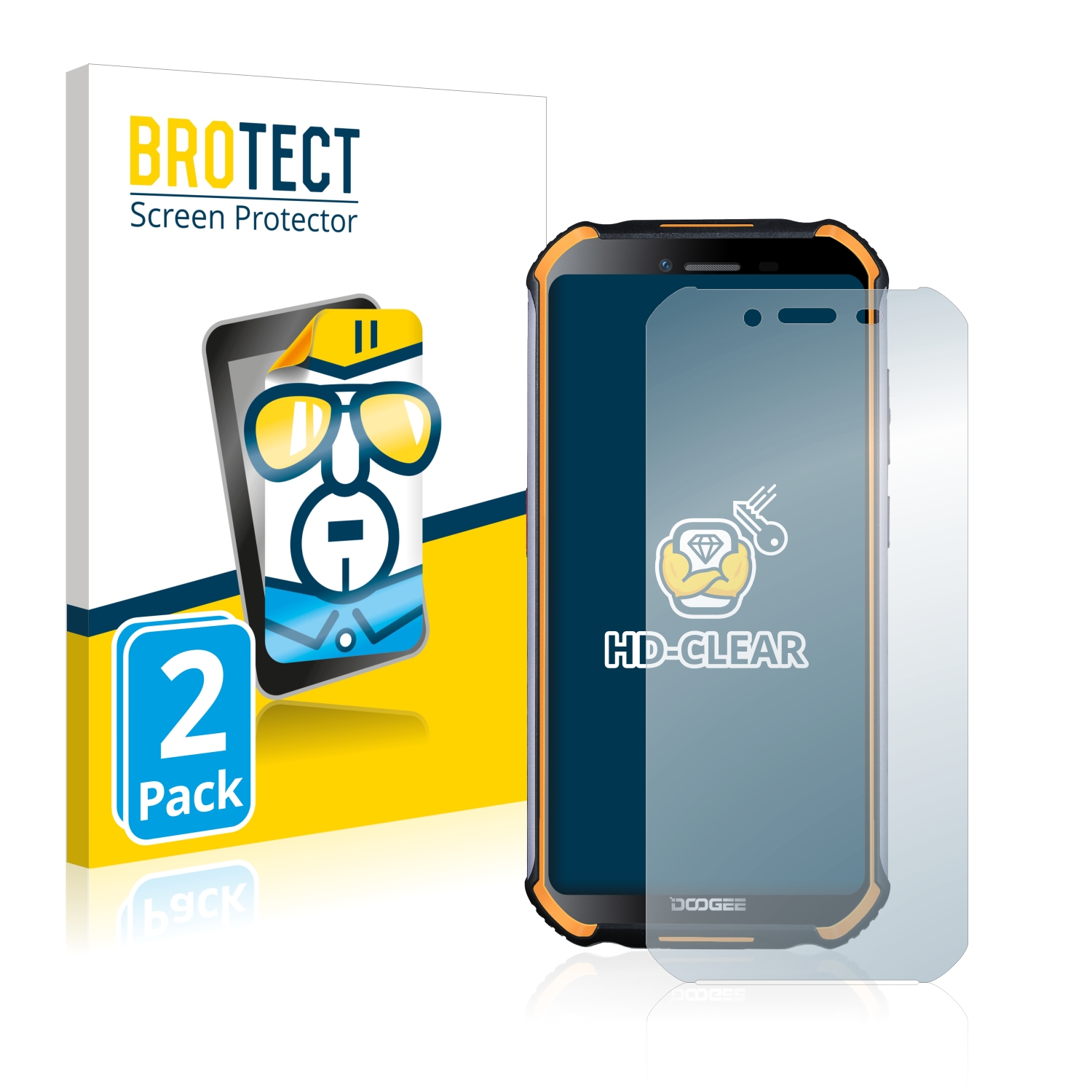 2x BROTECT Displayschutz-Folie pro Doogee S40 Pro