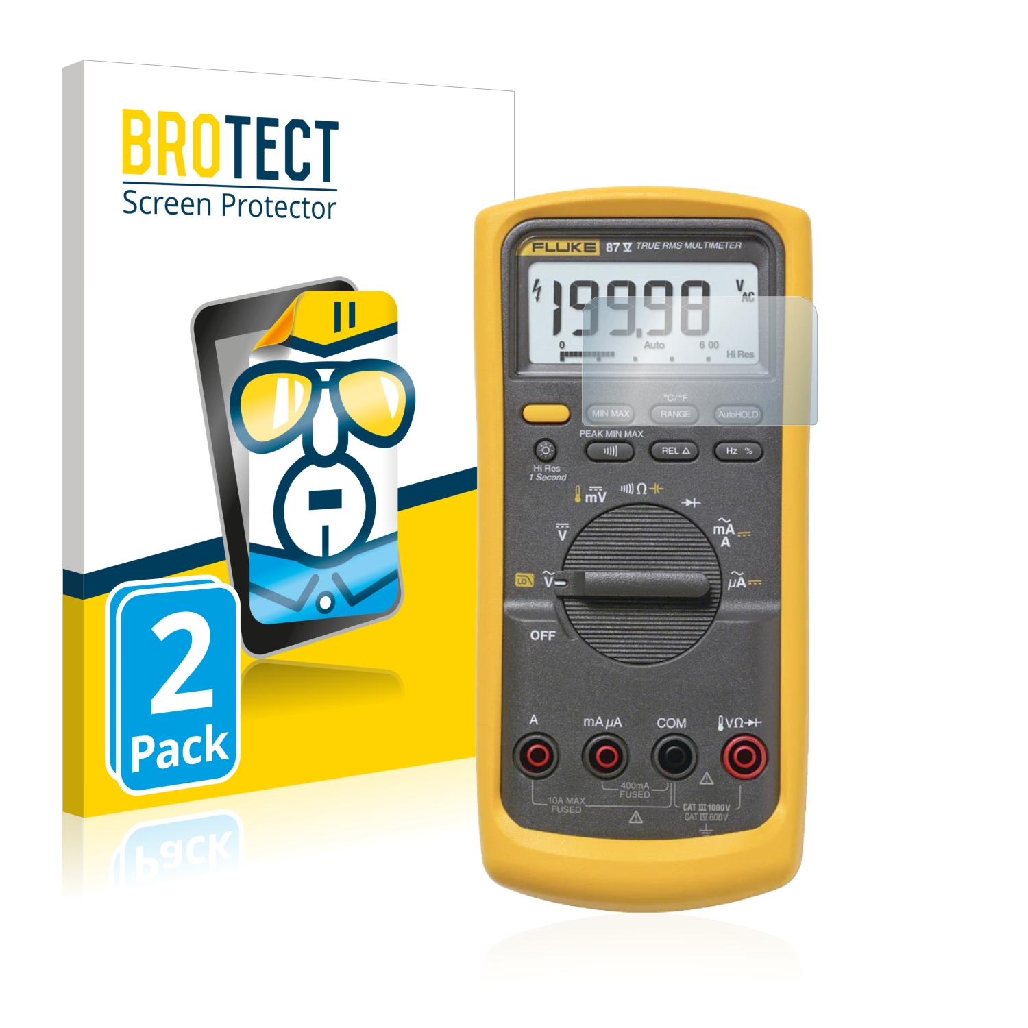 2x BROTECT Displayschutz-Folie pro Fluke 87v