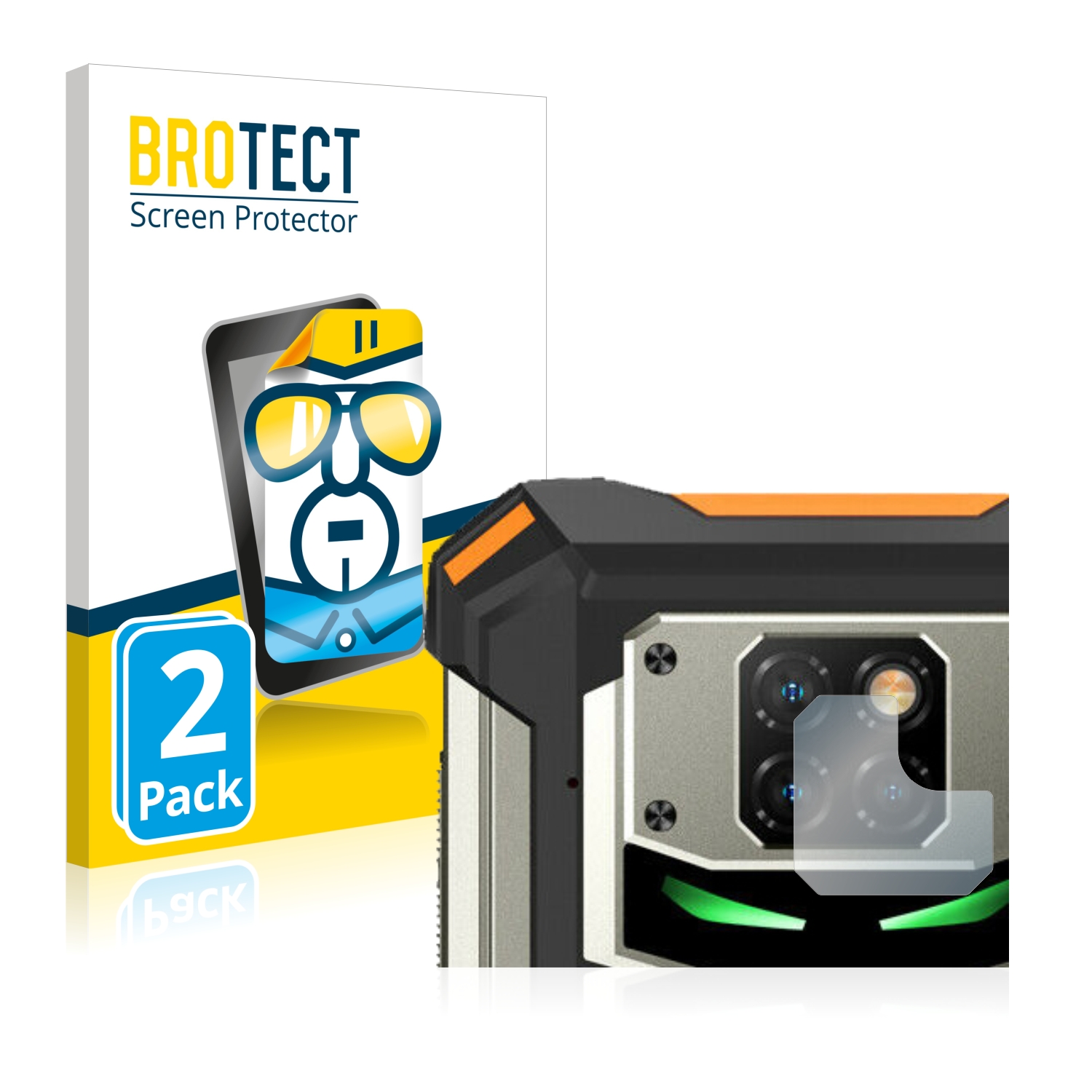 2x BROTECT Displayschutz-Folie pro Doogee S88 Pro (pouze kamera)