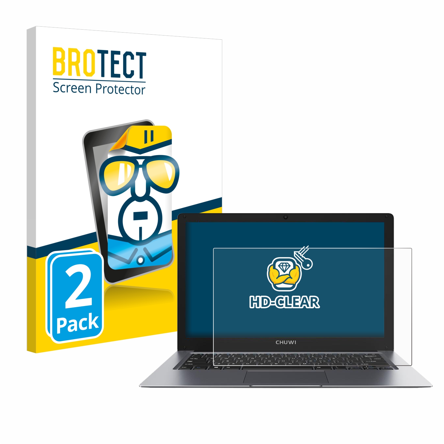 2x BROTECT Displayschutz-Folie pro Chuwi HeroBook Pro Plus