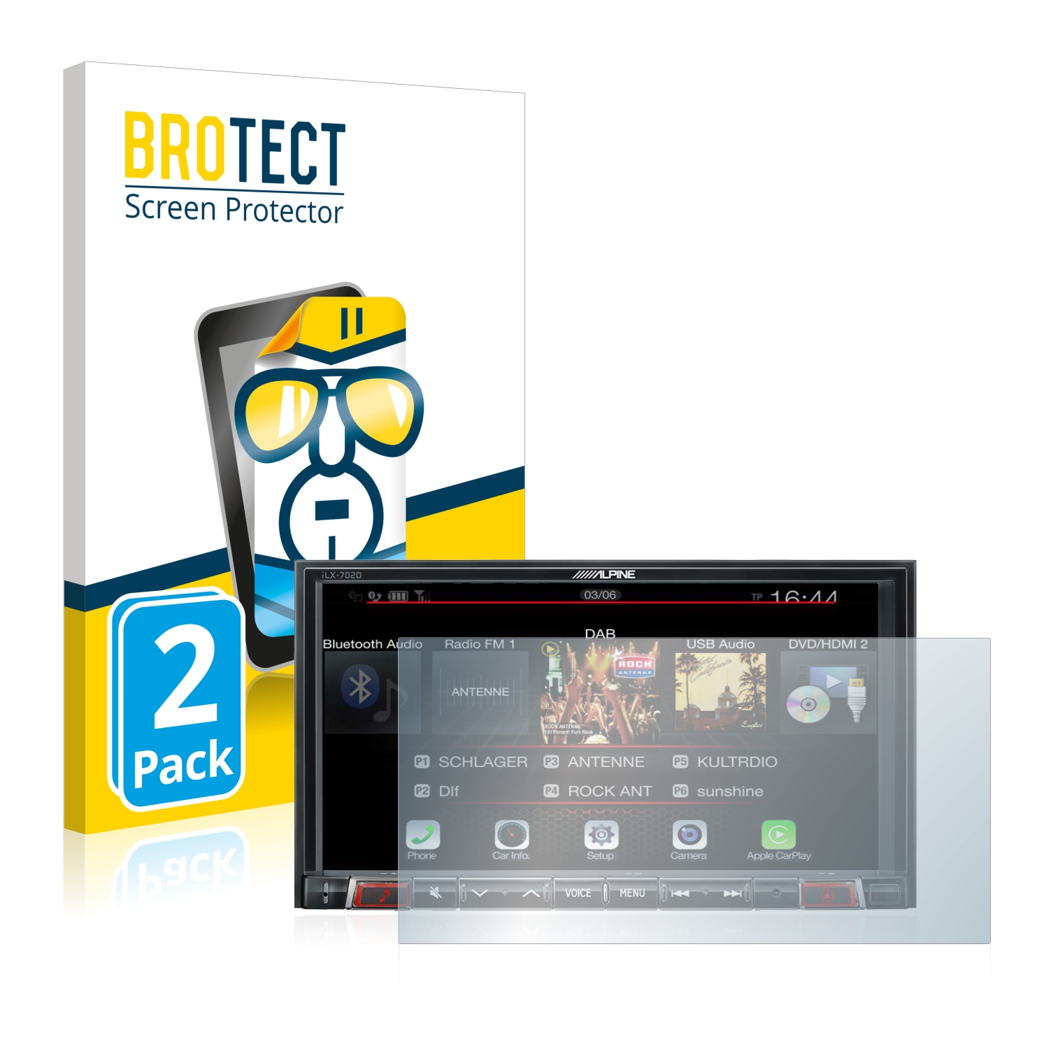 2x BROTECT Displayschutz-Folie pro Alpine iLX-702D