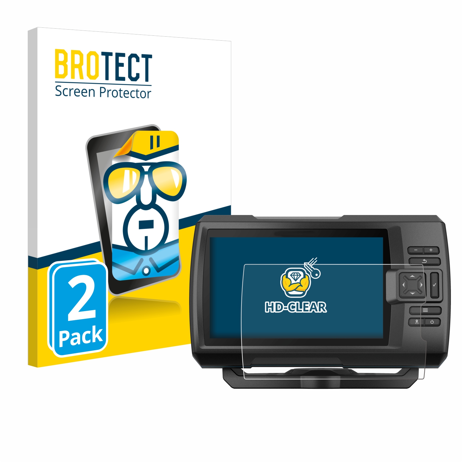 2x BROTECT Displayschutz-Folie pro Garmin Striker Vivid 7cv
