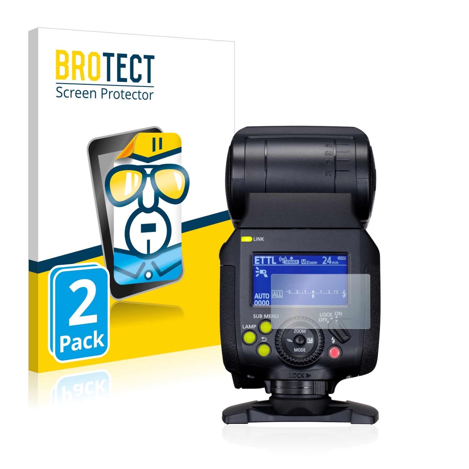 2x BROTECT Displayschutz-Folie pro Canon Speedlite EL-1