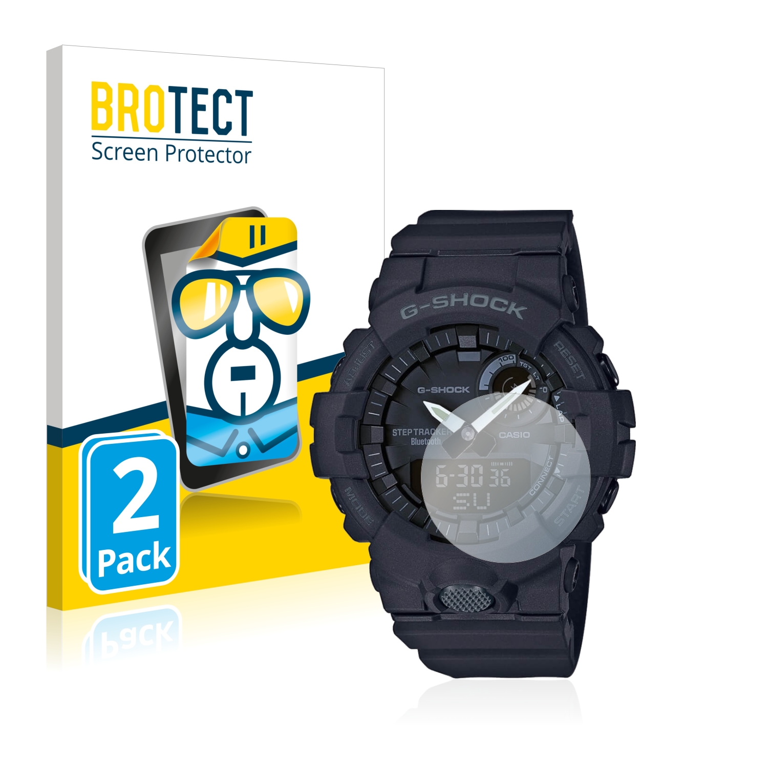 2x BROTECT Displayschutz-Folie pro Casio G-Shock GBA800