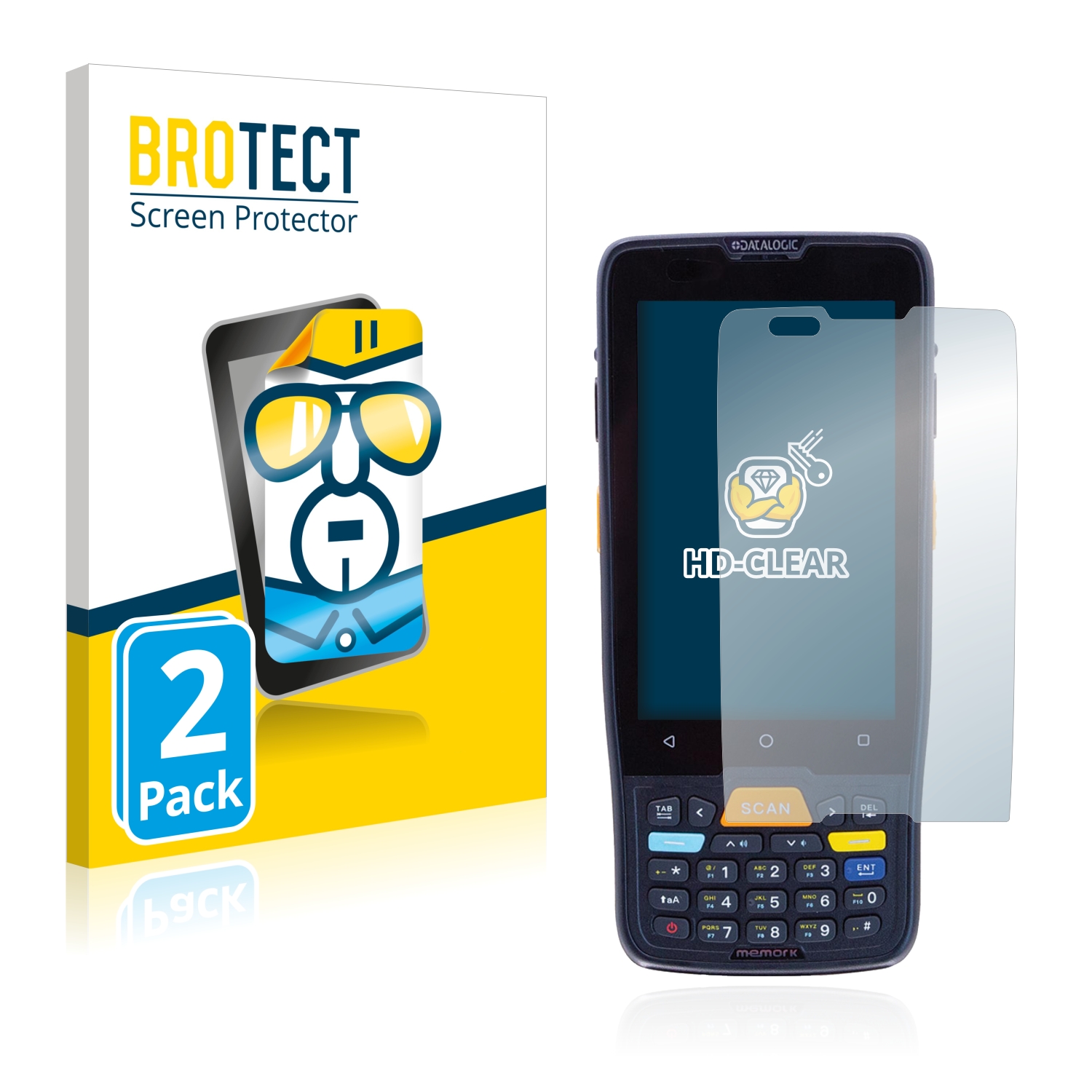 2x BROTECT Displayschutz-Folie pro Datalogic Memor K