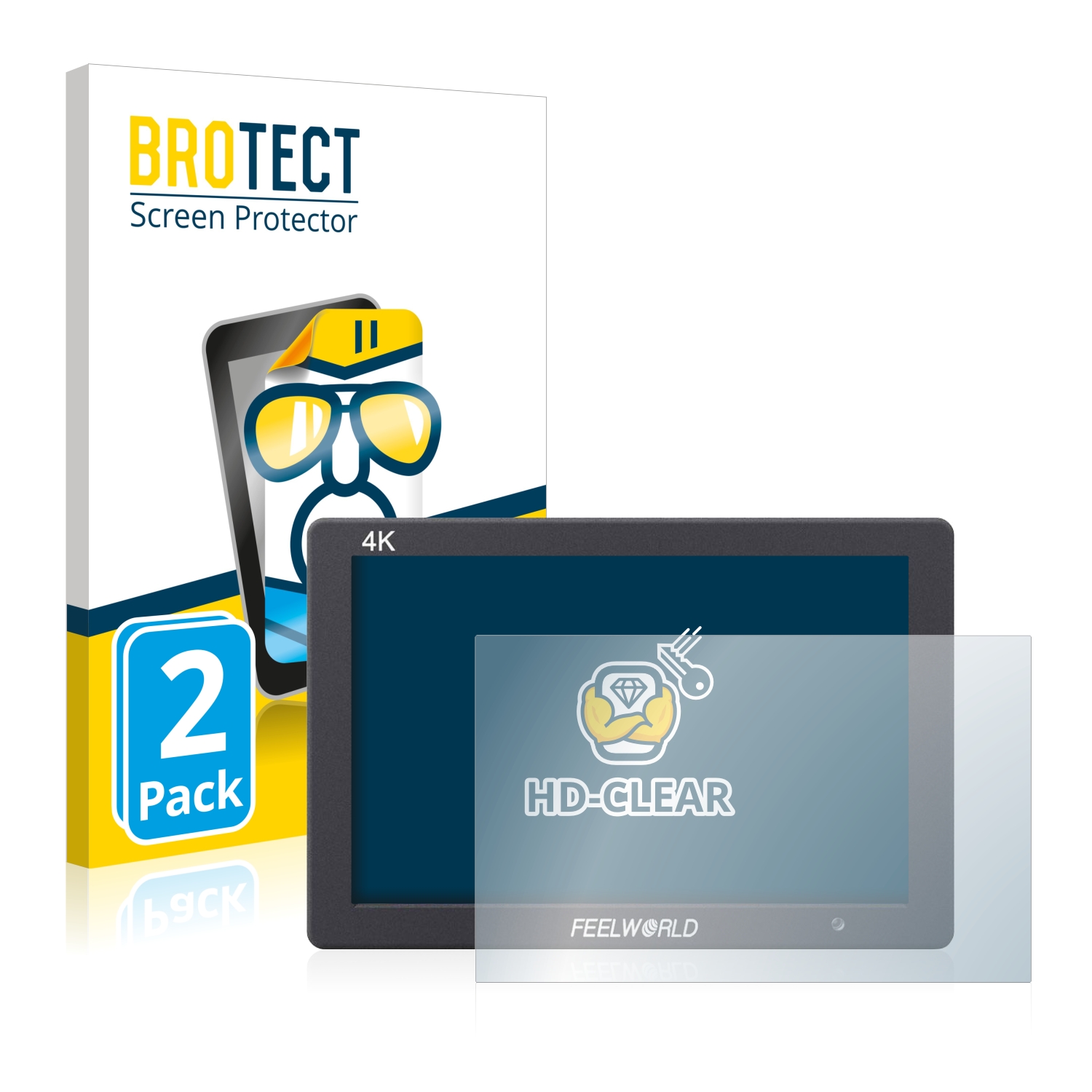 2x BROTECT Displayschutz-Folie pro Feelworld FW279 7