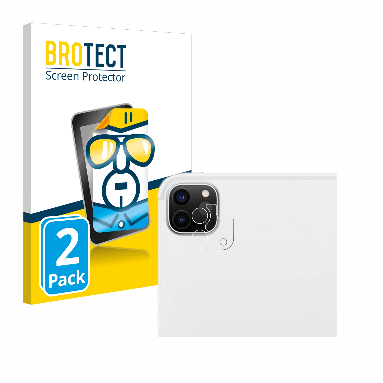 2x BROTECT Displayschutz-Folie pro Apple iPad Pro 12.9 WiFi 2021 (pouze kamera, 5. Gen.)