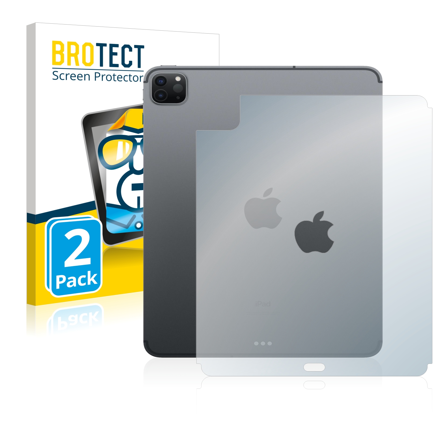 2x BROTECT Displayschutz-Folie pro Apple iPad Pro 11 WiFi 2021 (zadní strana, 3. Gen.)