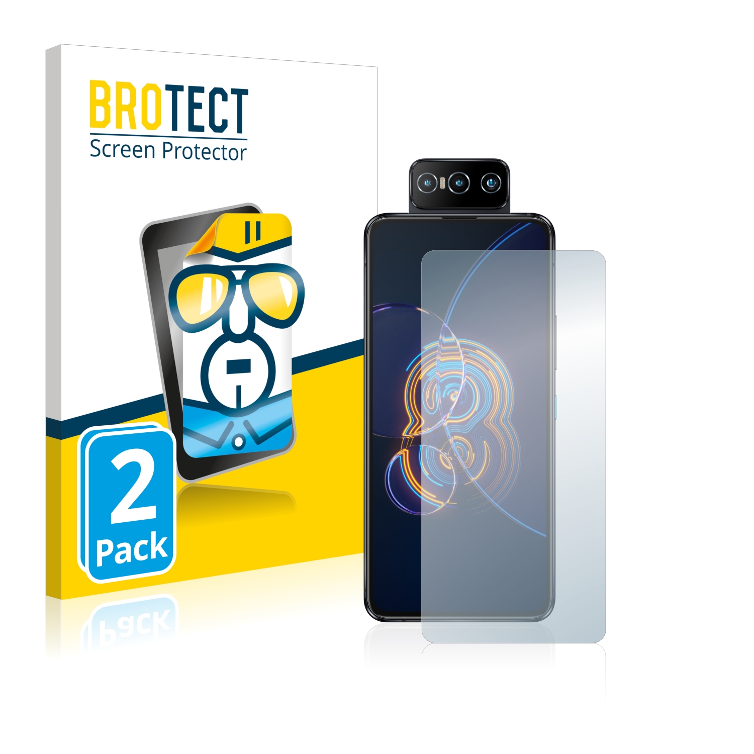 2x BROTECT Displayschutz-Folie pro ASUS ZenFone 8 Flip