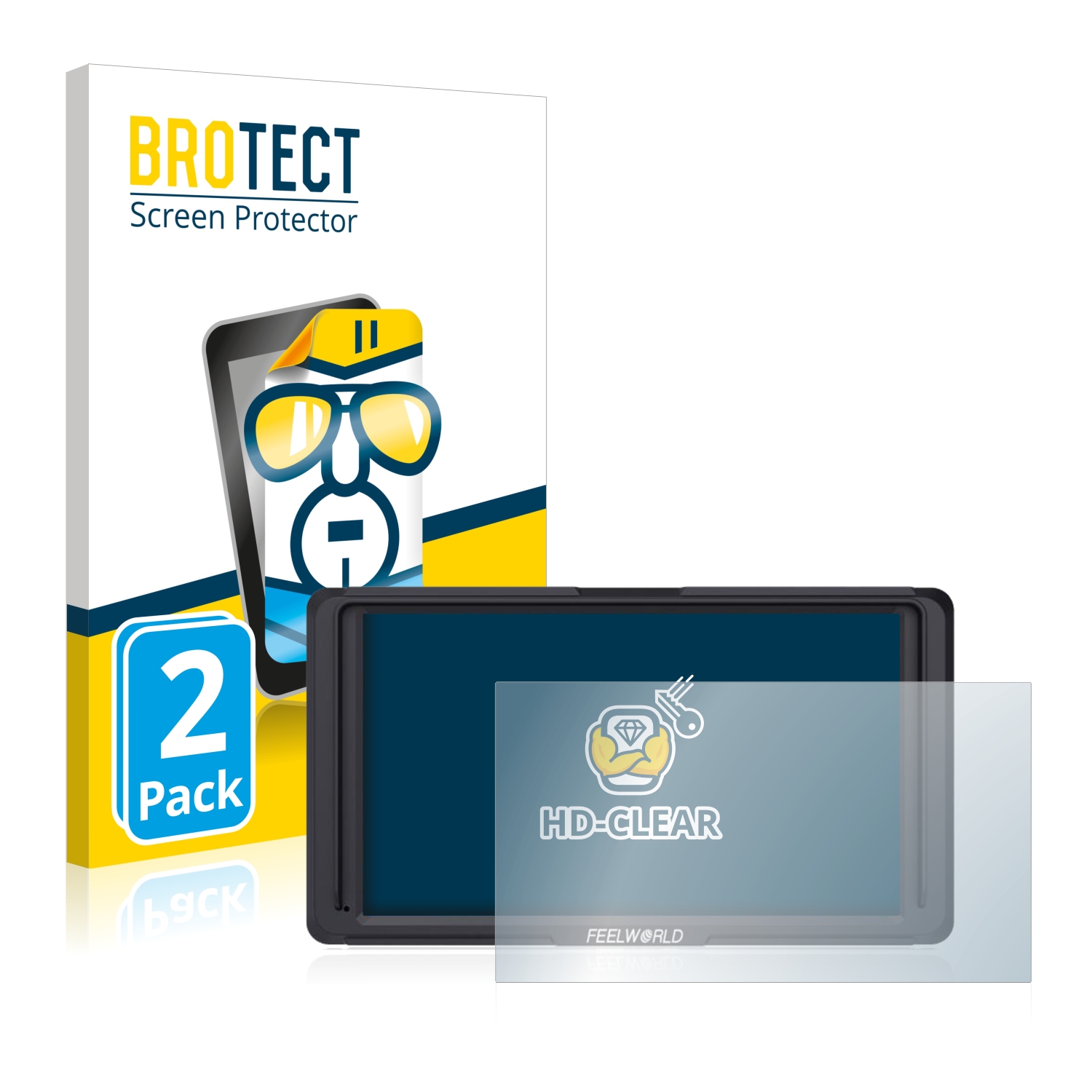 2x BROTECT Displayschutz-Folie pro Feelworld F5 5