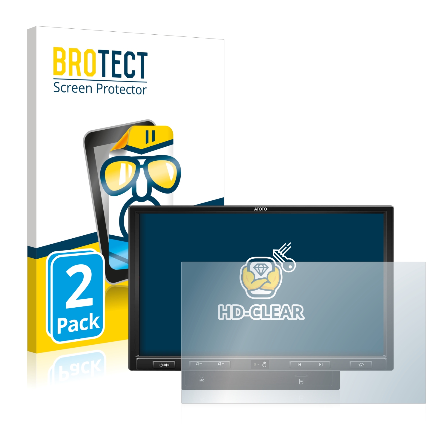 2x BROTECT Displayschutz-Folie pro Atoto S8 Ultra Plus (Gen 2)