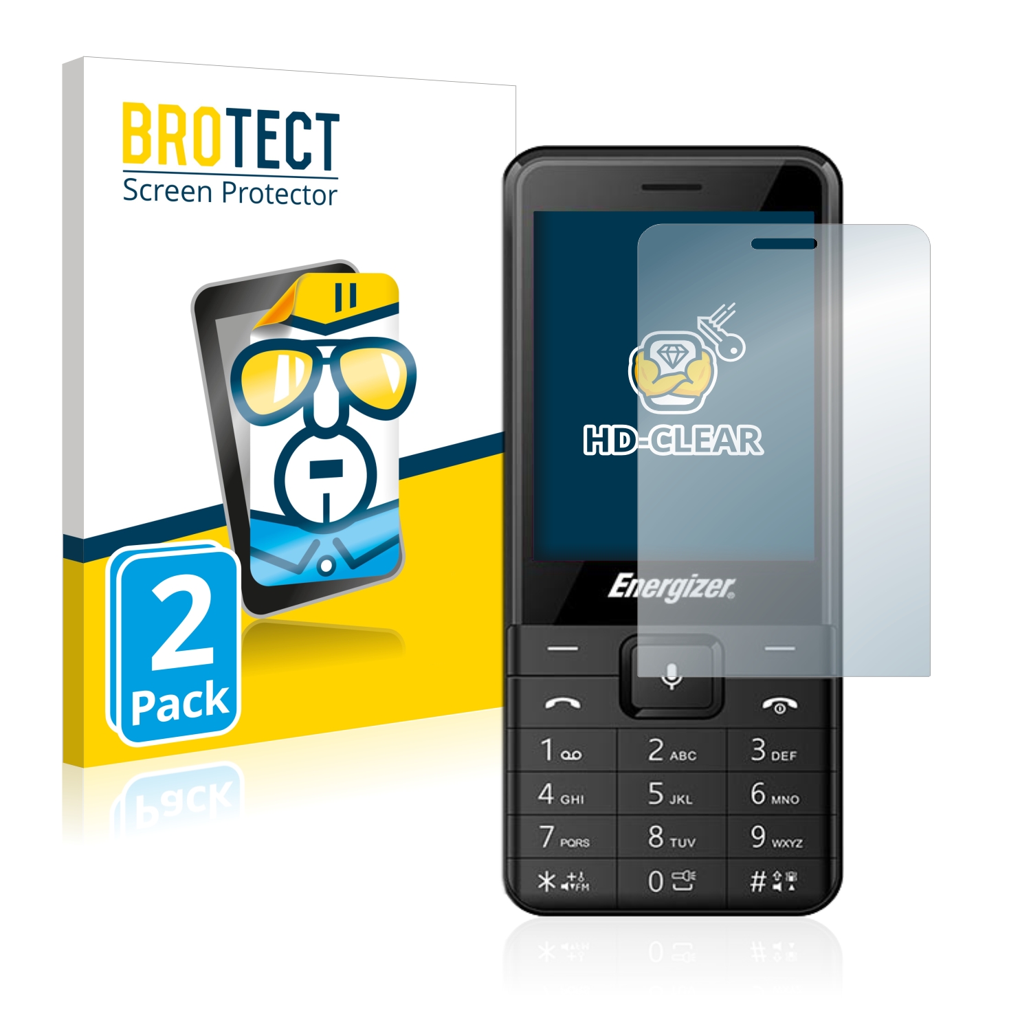 2x BROTECT Displayschutz-Folie pro Energizer E280s