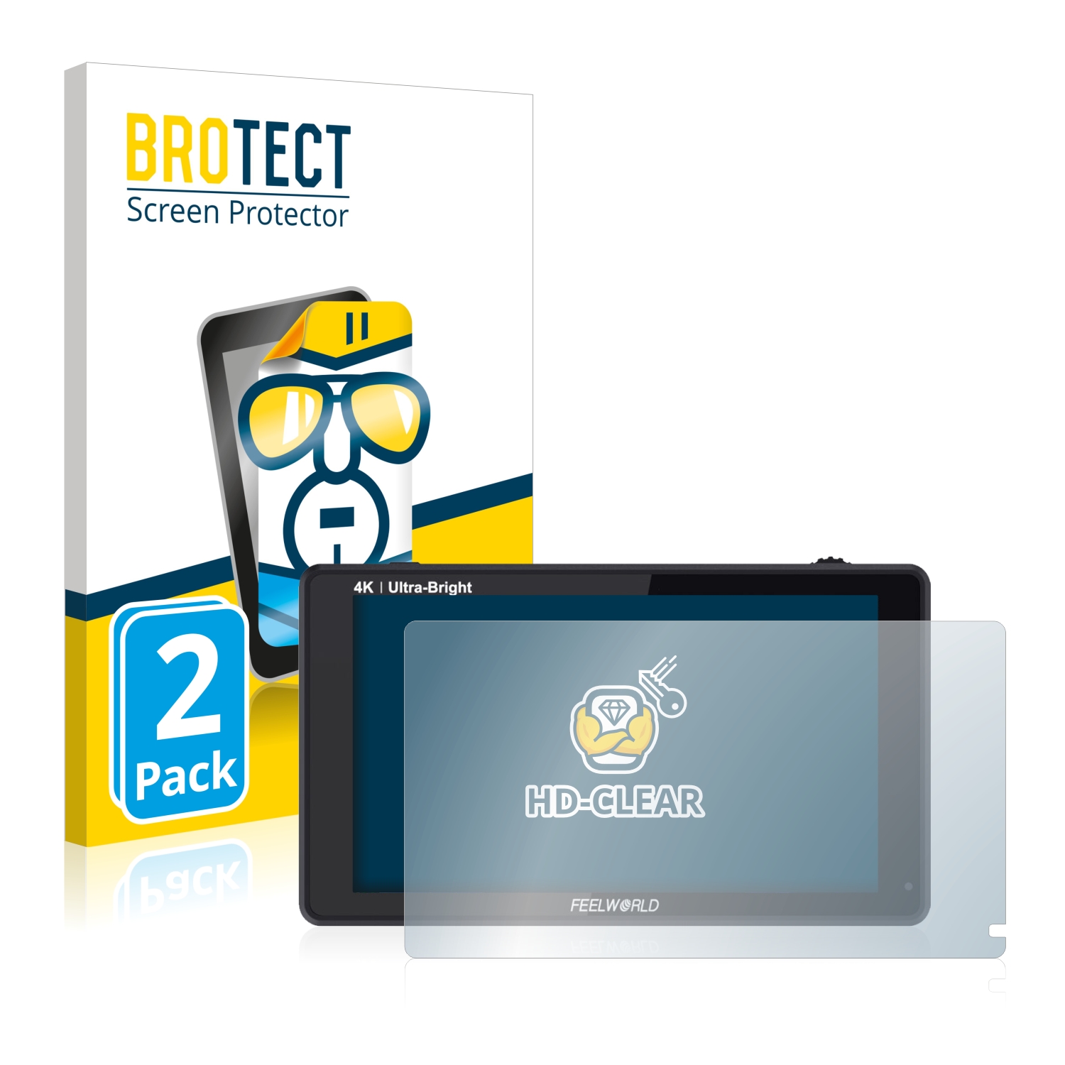 2x BROTECT Displayschutz-Folie pro Feelworld LUT6 6
