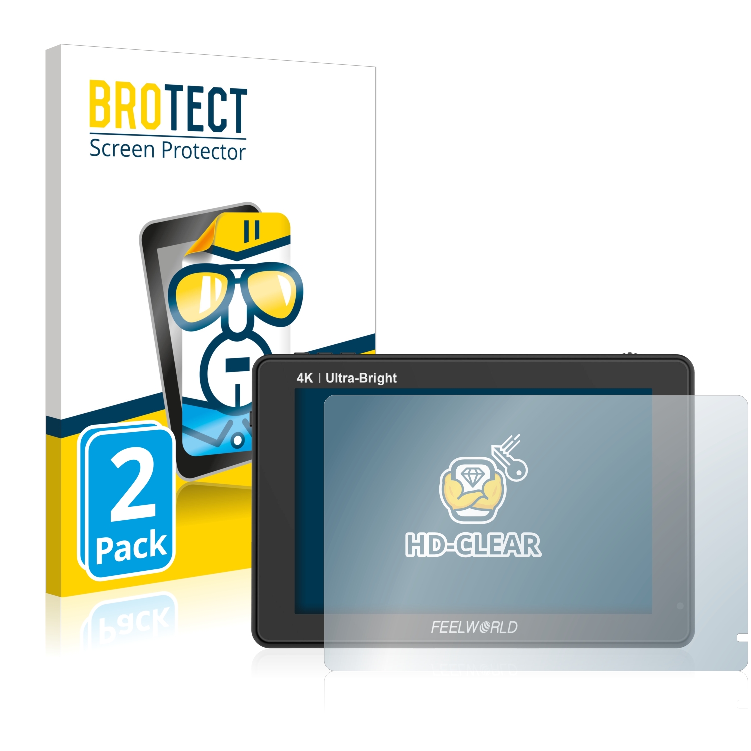 2x BROTECT Displayschutz-Folie pro Feelworld LUT7 7