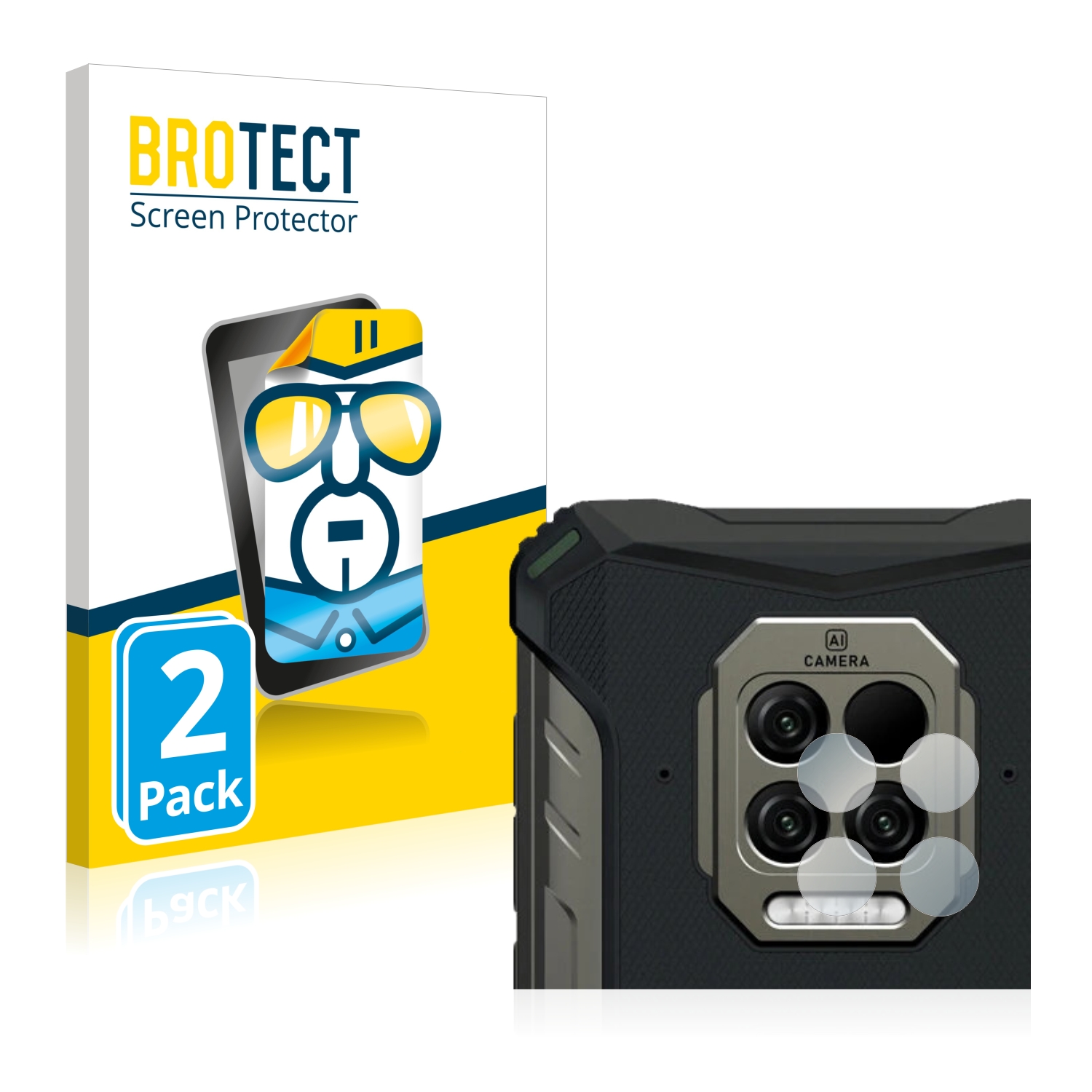 2x BROTECT Displayschutz-Folie pro Doogee S86 Pro (pouze kamera)